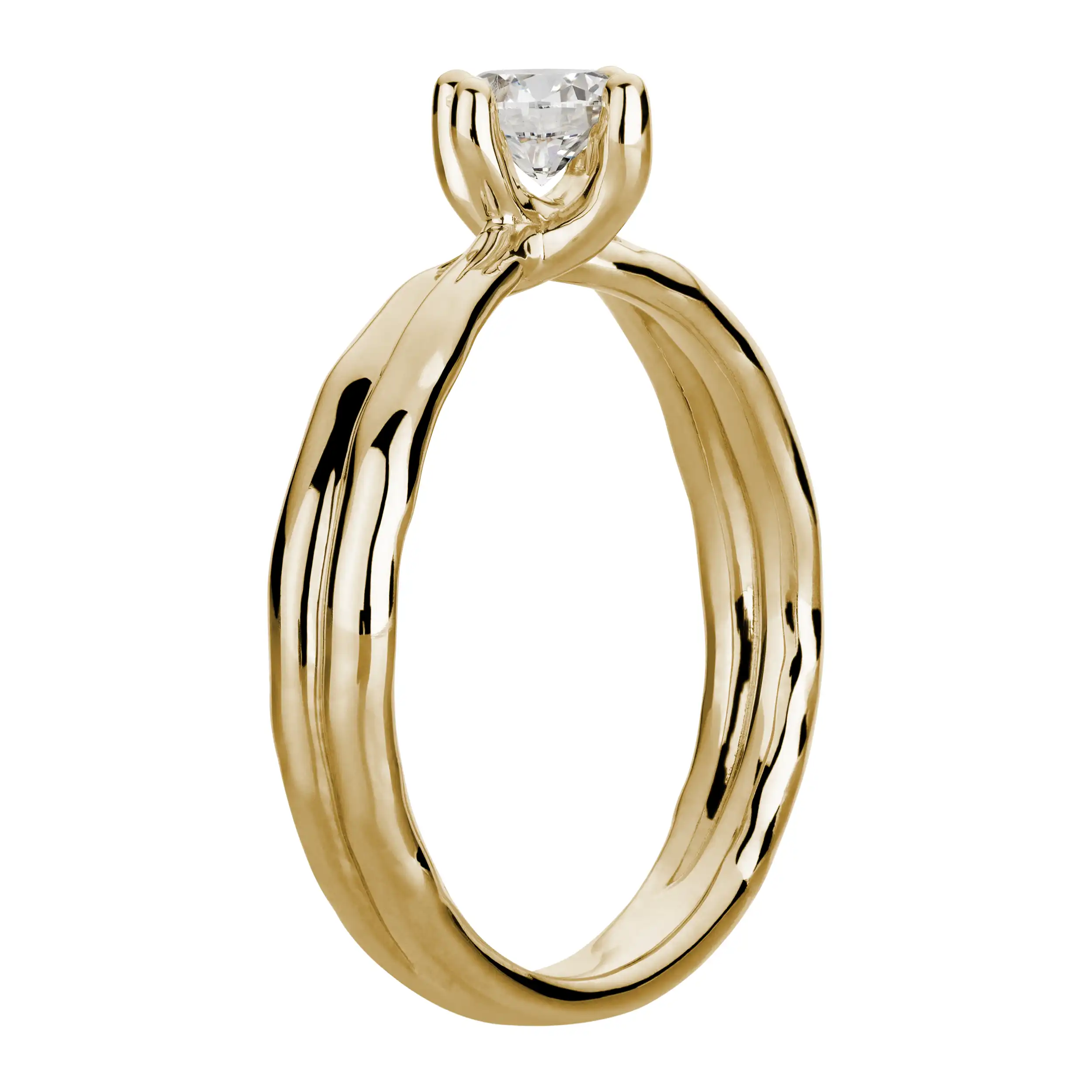 Gold Ring Diamant 0,50ct Solitär Liana - Floral