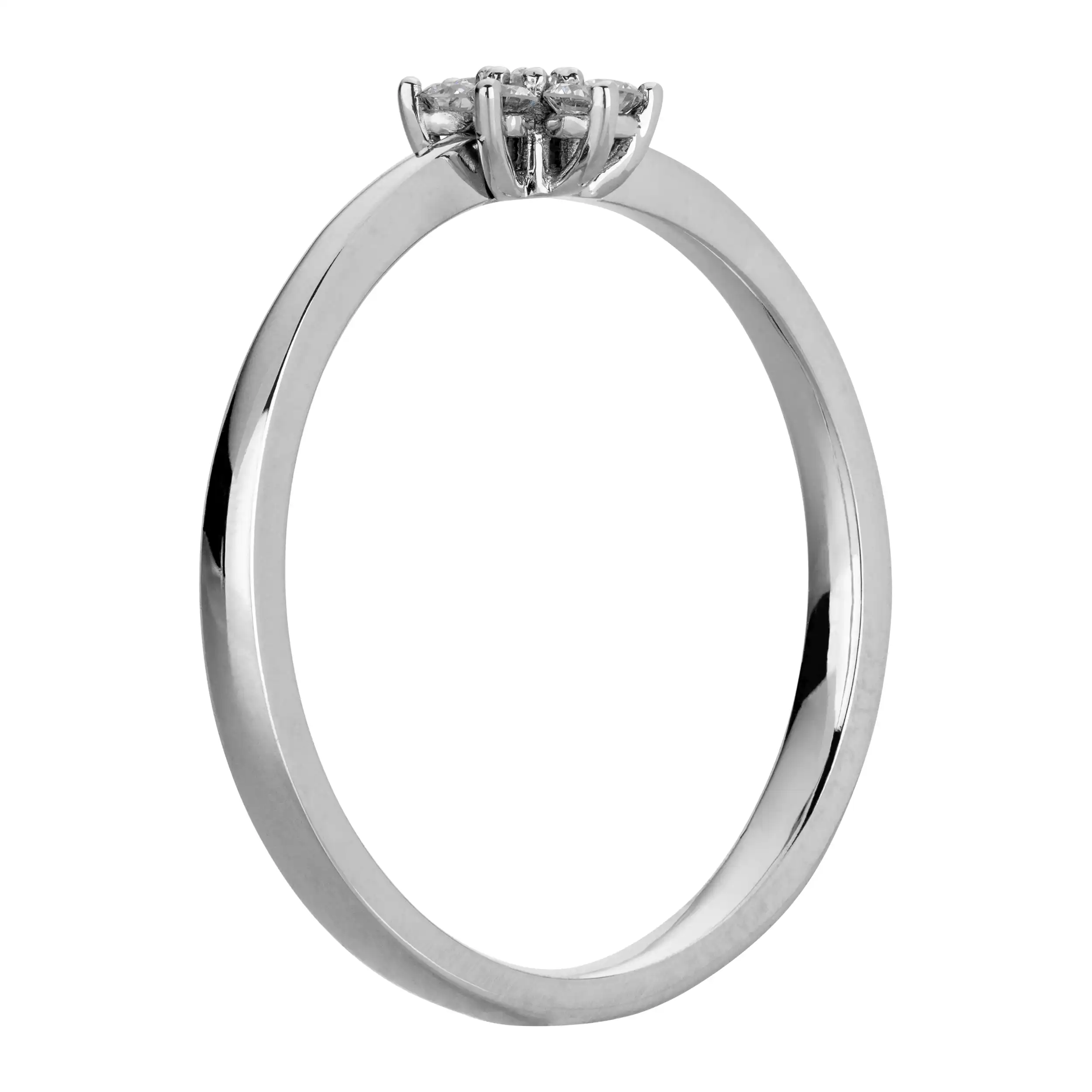 Gold Ring Blume Diamant 0,13ct - Klassiker
