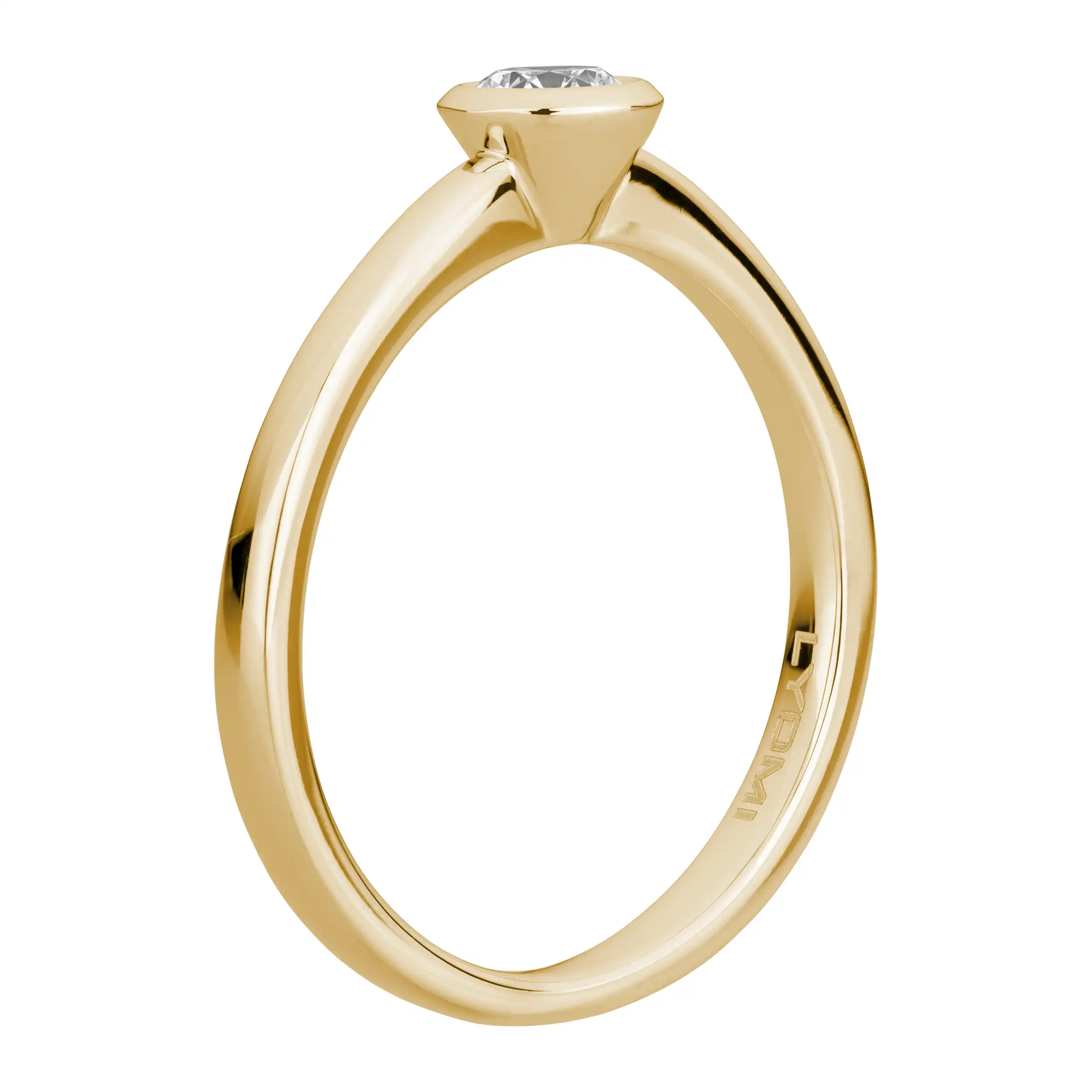 Gold Ring Diamant 0,25ct Zarge Solitär - Klassiker