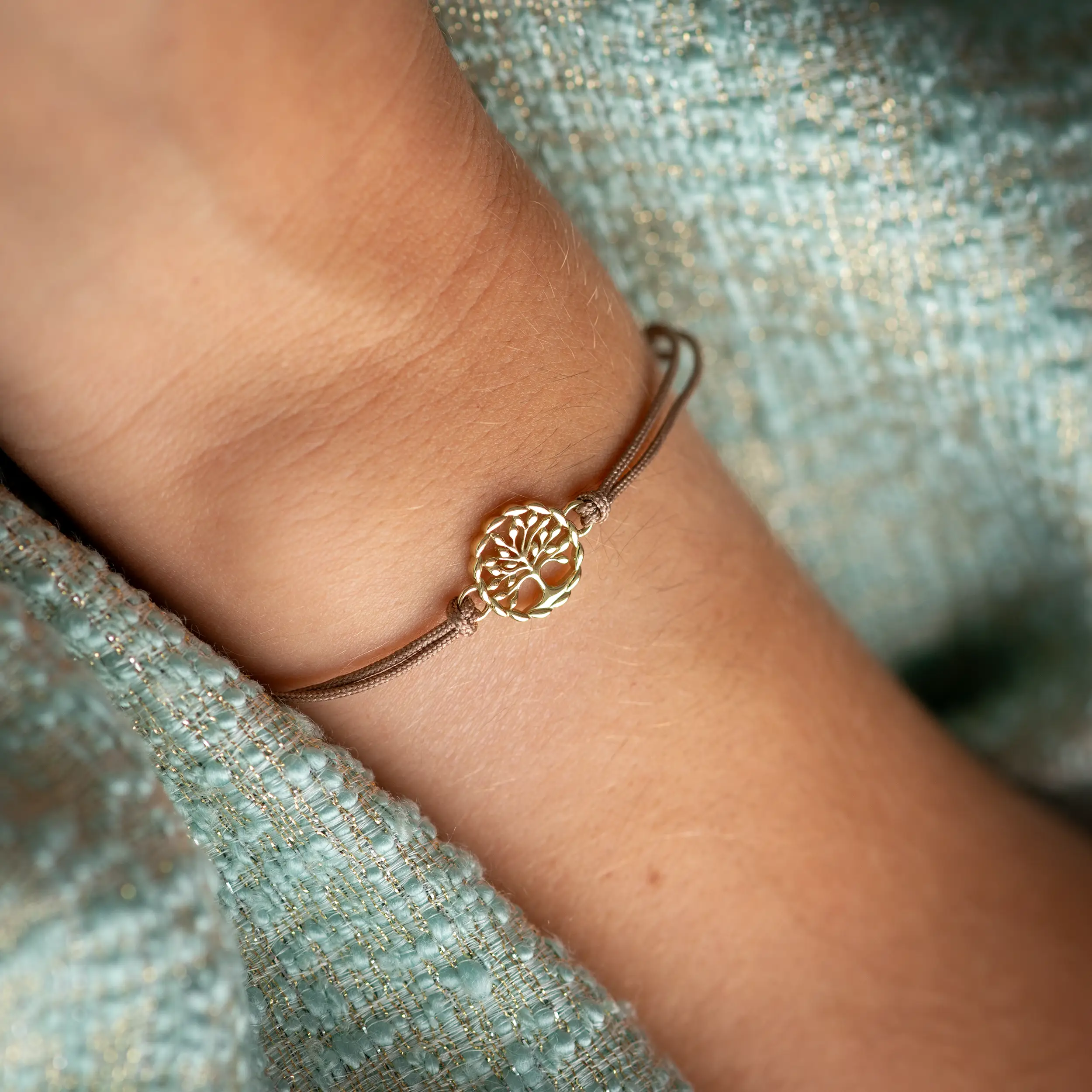 Gold Armband Lebensbaum Symbole