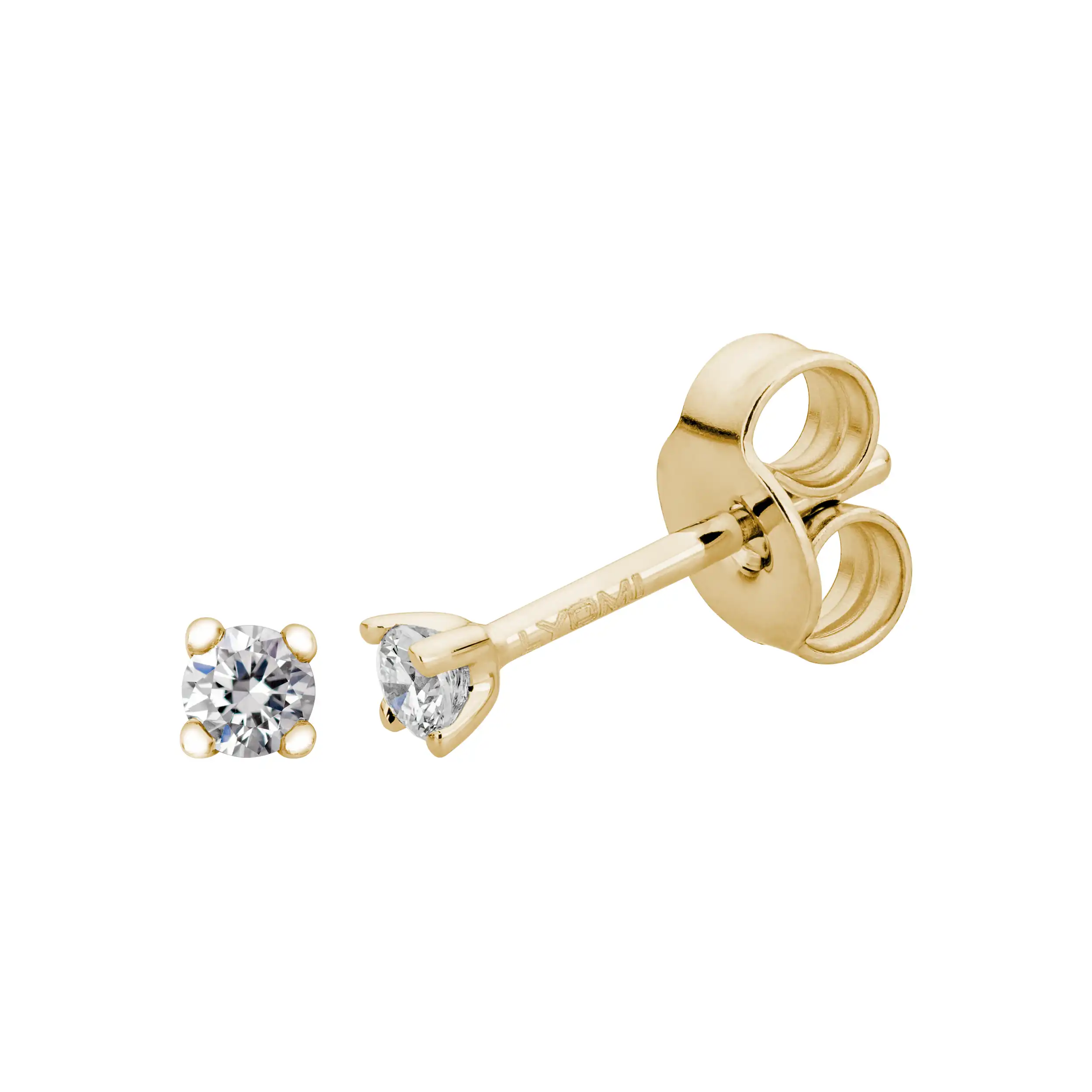 Gold Ohrschmuck Diamant 0,10ct 4er Krappenfassung Solitär - Klassiker