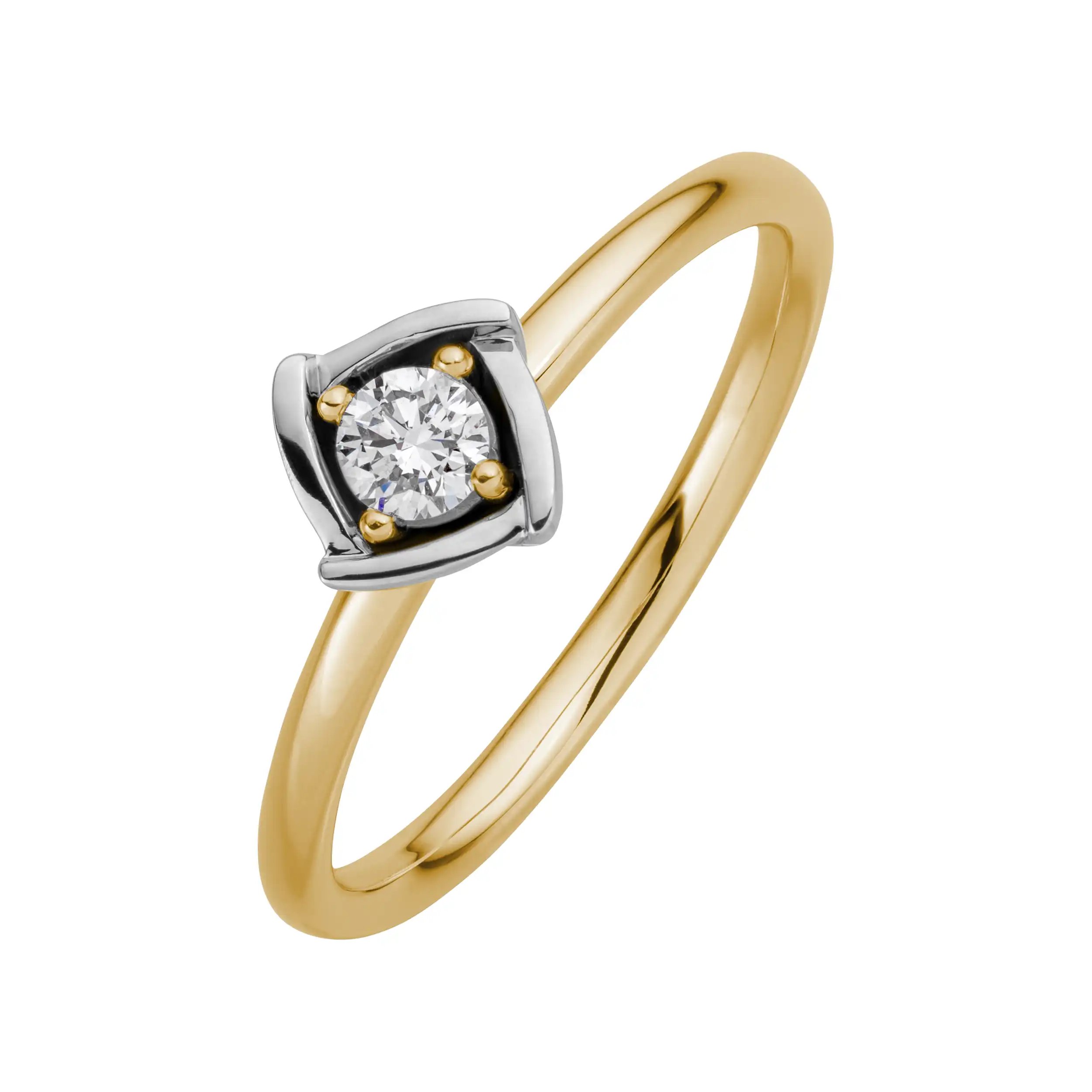 Gold Ring Diamant 0,15ct Yuna - Floral
