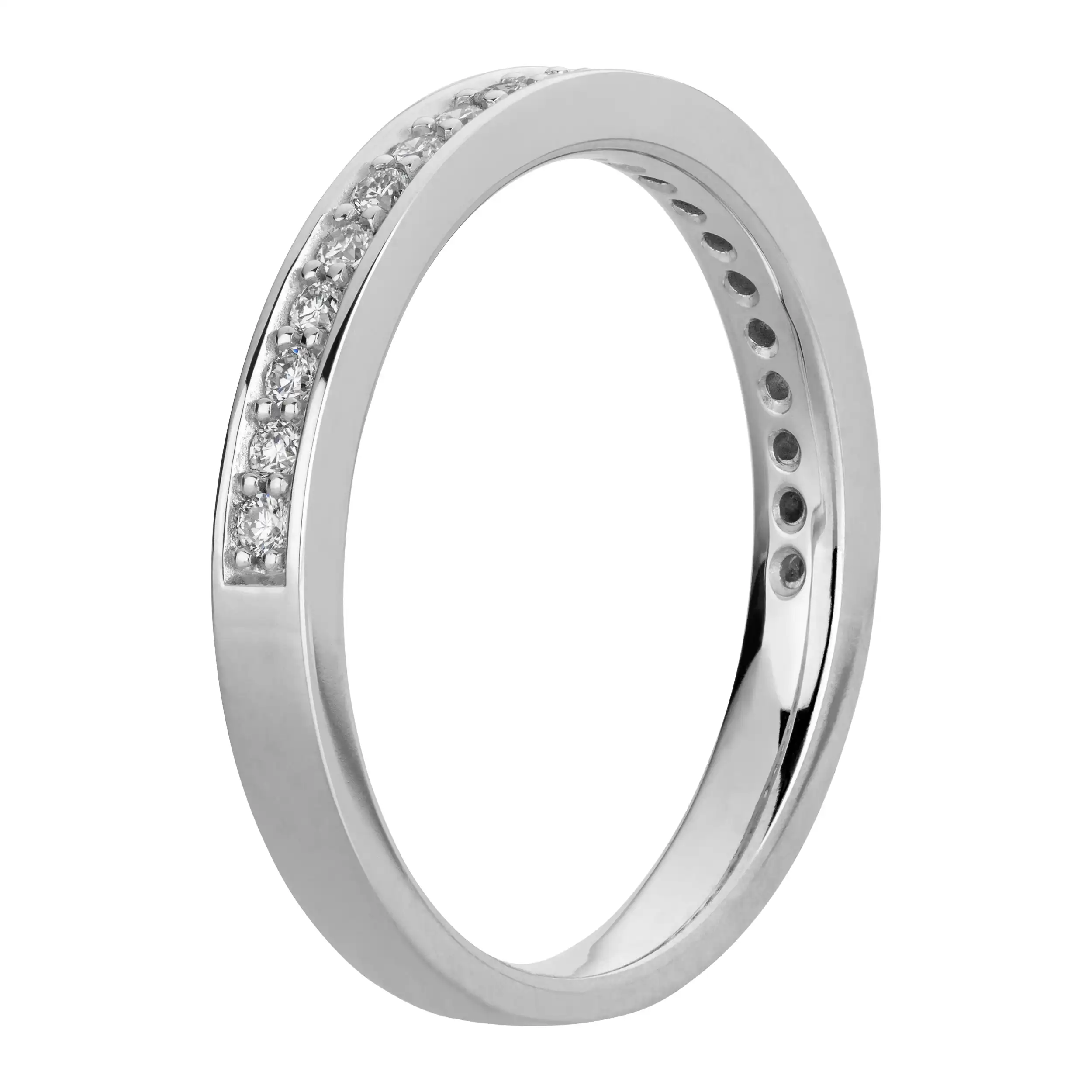 Gold Ring Diamant 0,24ct Memoire  - Klassiker