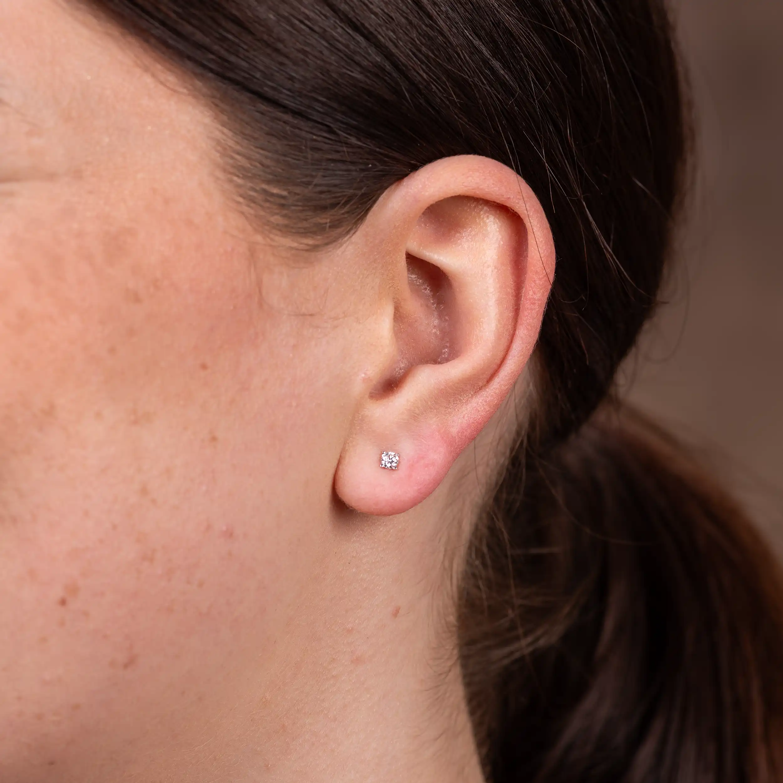 Gold Ohrschmuck Diamant 0,20ct 4er Krappenfassung Solitär - Klassiker