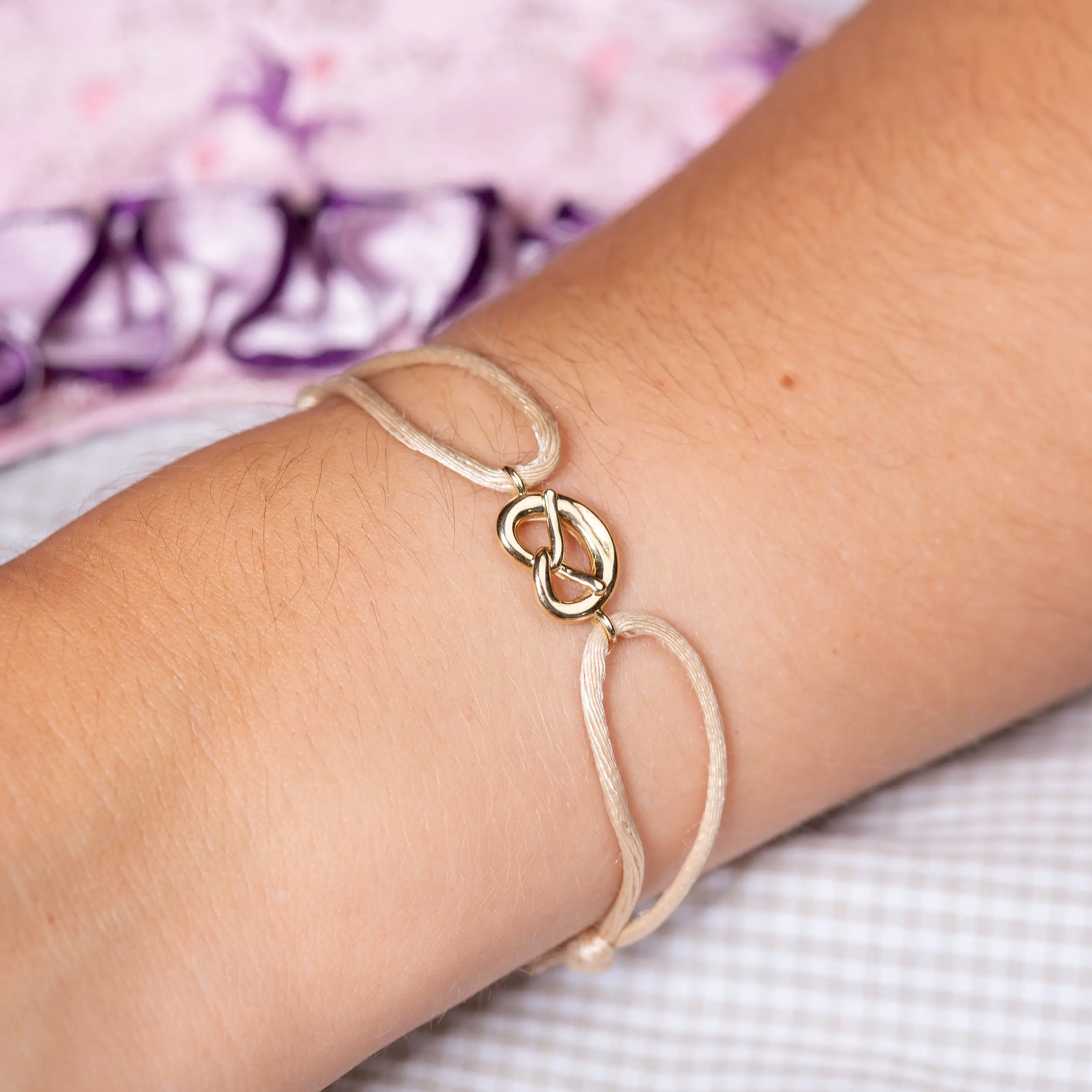 Gold Brezel Armband 