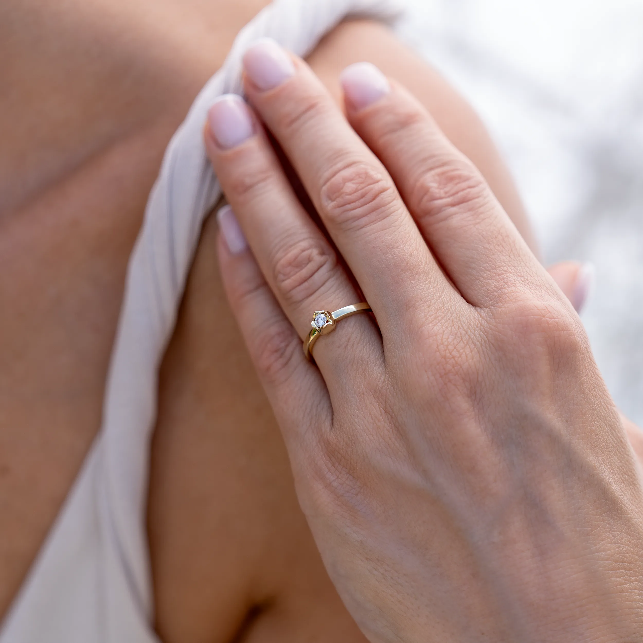 Gold Ring Diamant 0,10ct Zehra - Floral