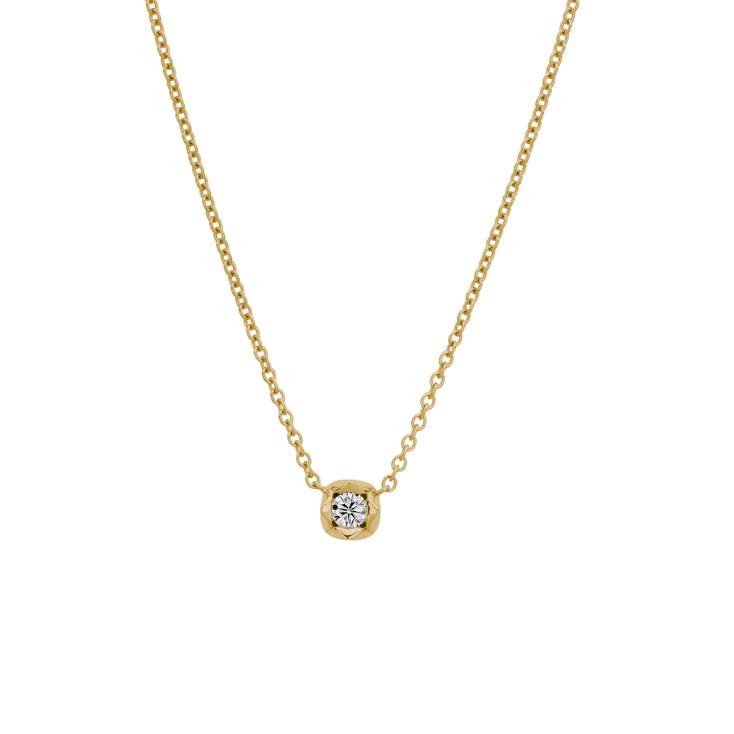 Gold Collier Diamant 0,25ct Zehra - Floral