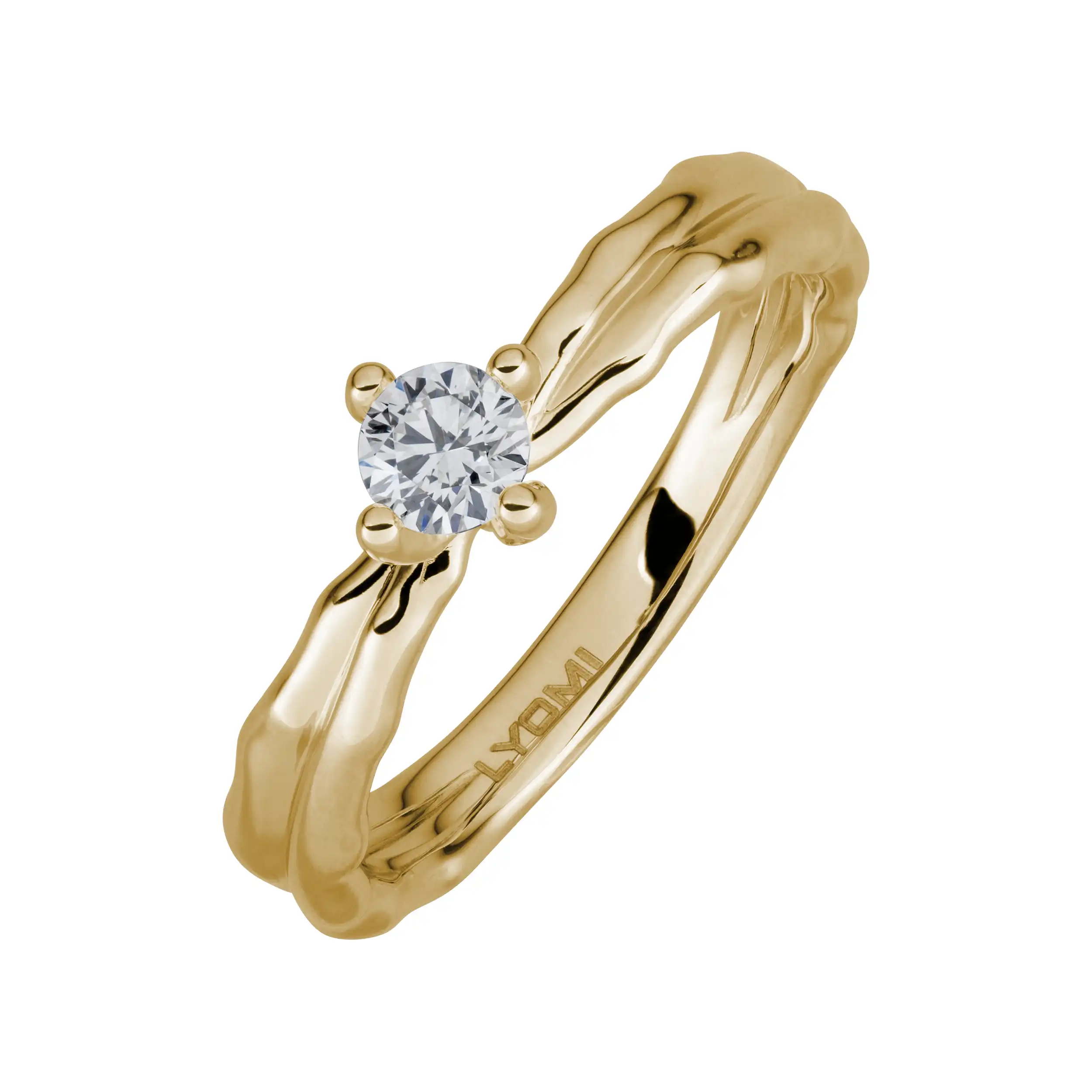 Gold Ring Diamant 0,25ct Solitär Liana - Floral