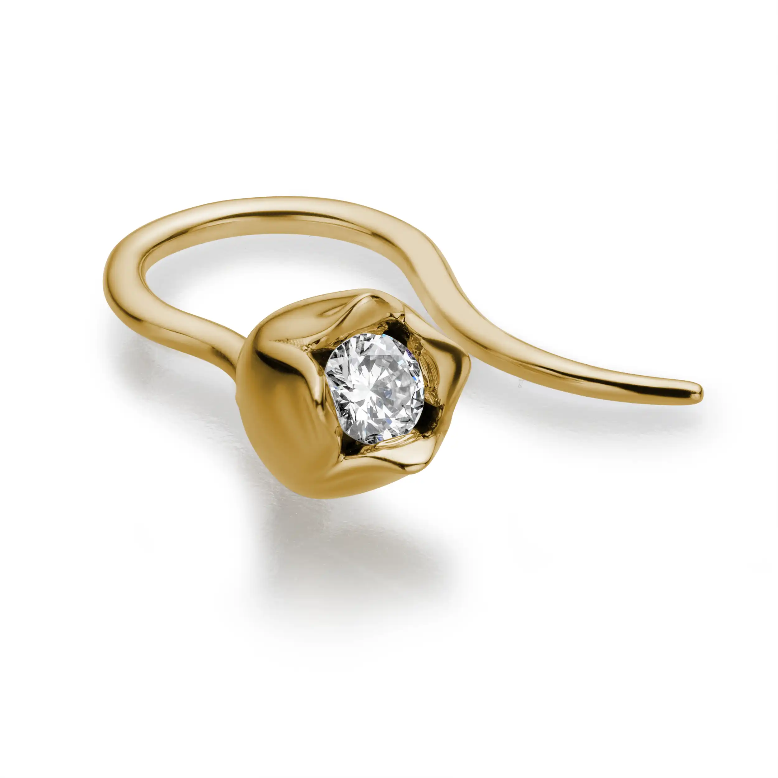 Gold Ohrschmuck Diamant 0,20ct Zehra Pendante - Floral