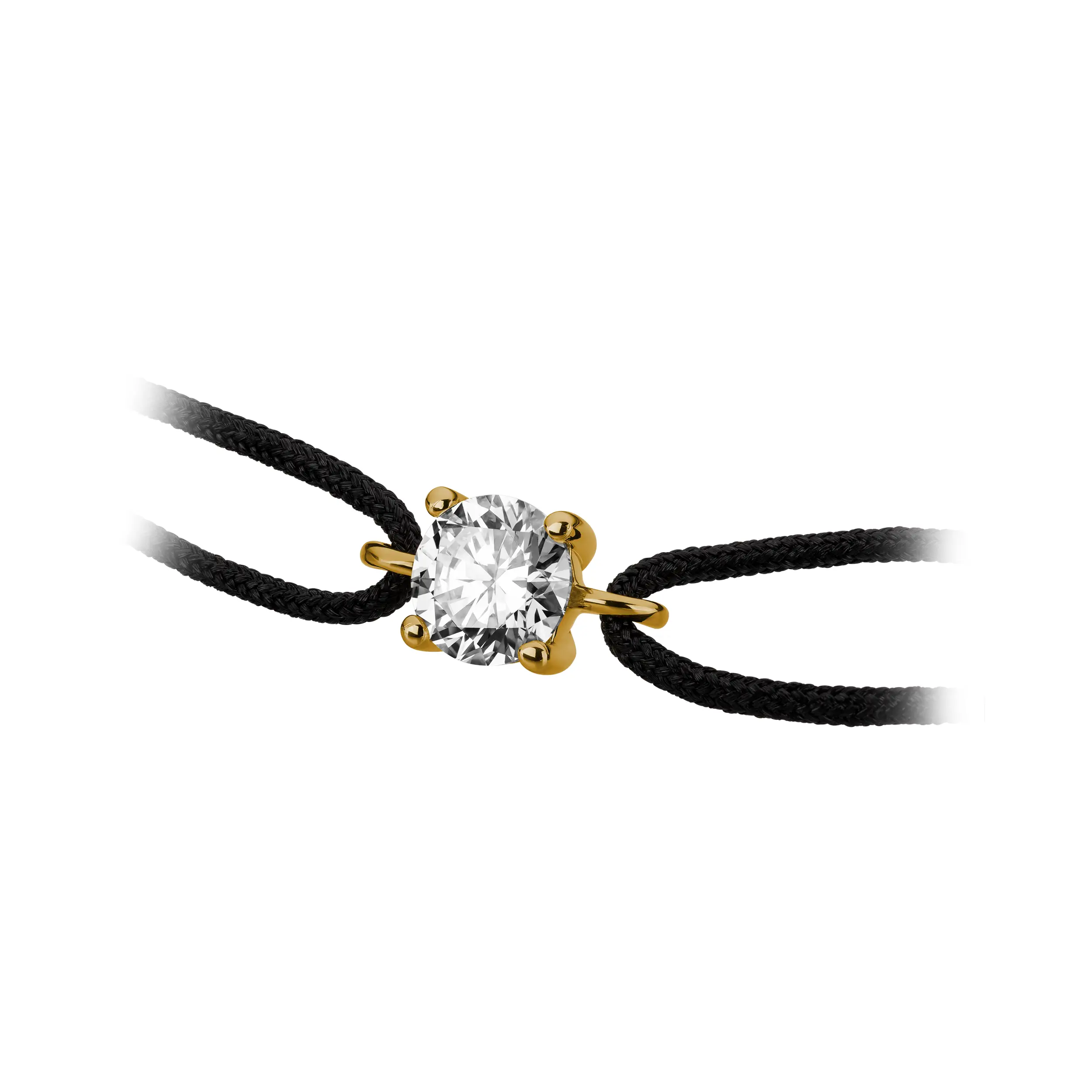 Diamant-Armband Solitär – Brillant am Textilband