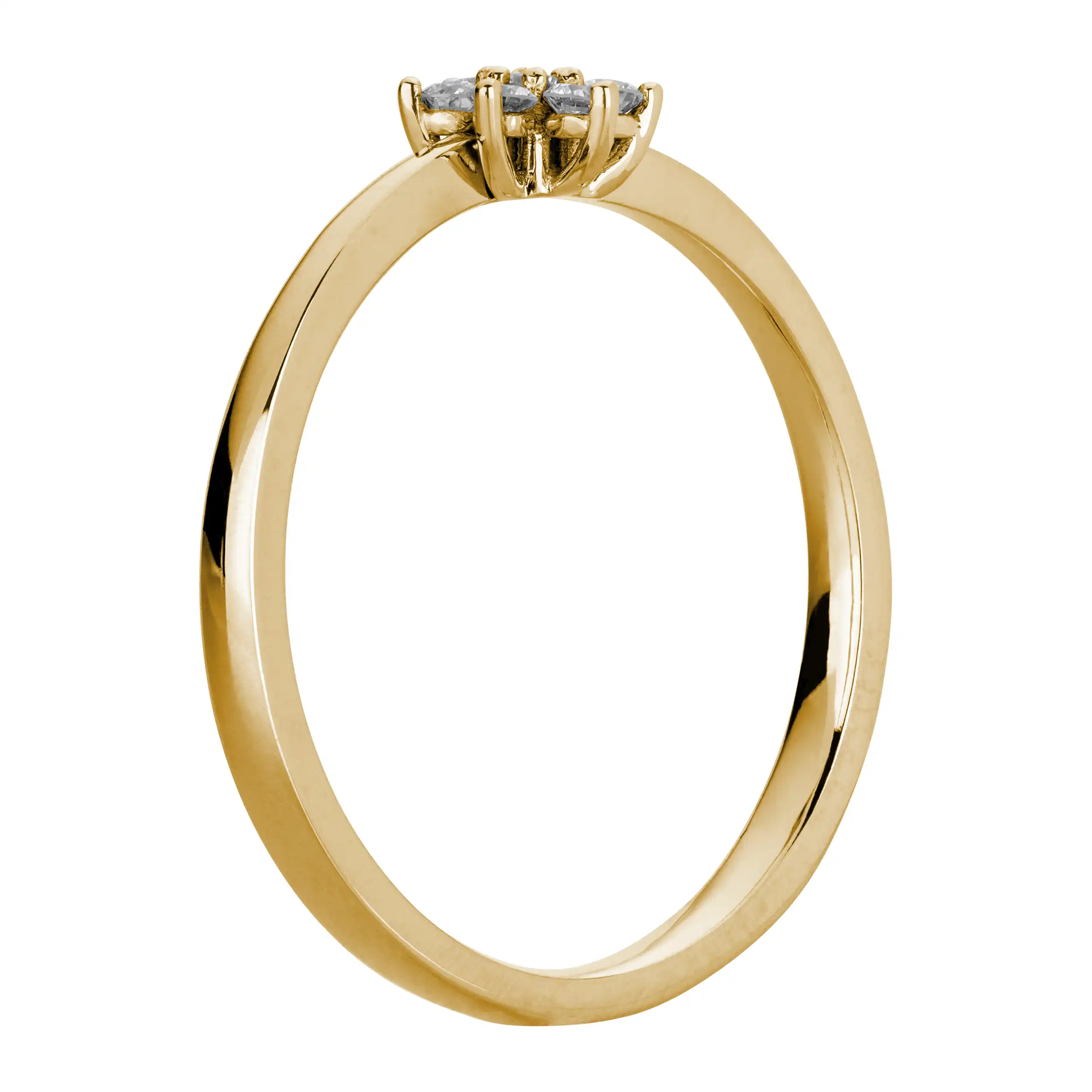 Gold Ring Blume Diamant 0,13ct - Klassiker
