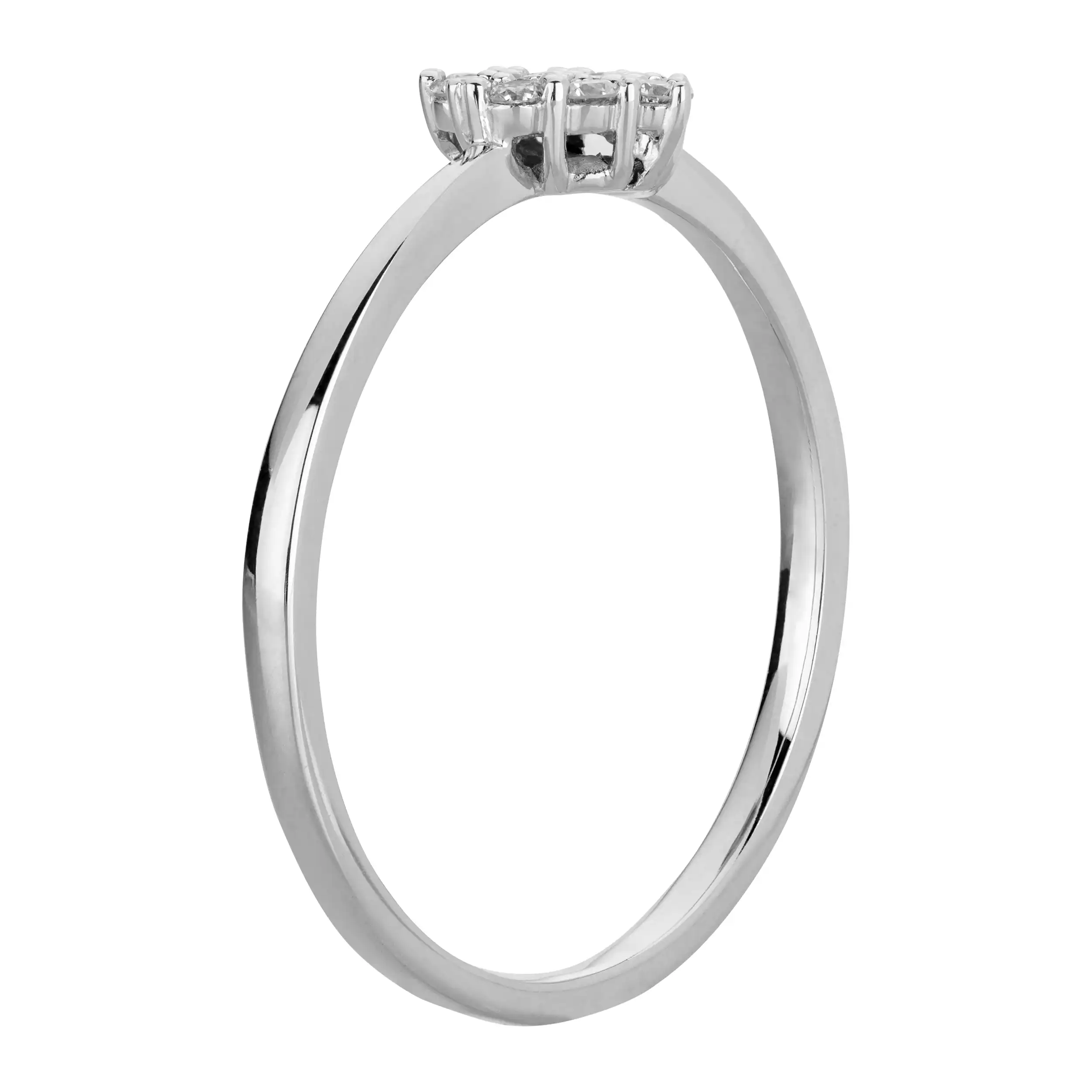 Gold Ring Herz Diamant 0,15ct Pavé - Klassiker