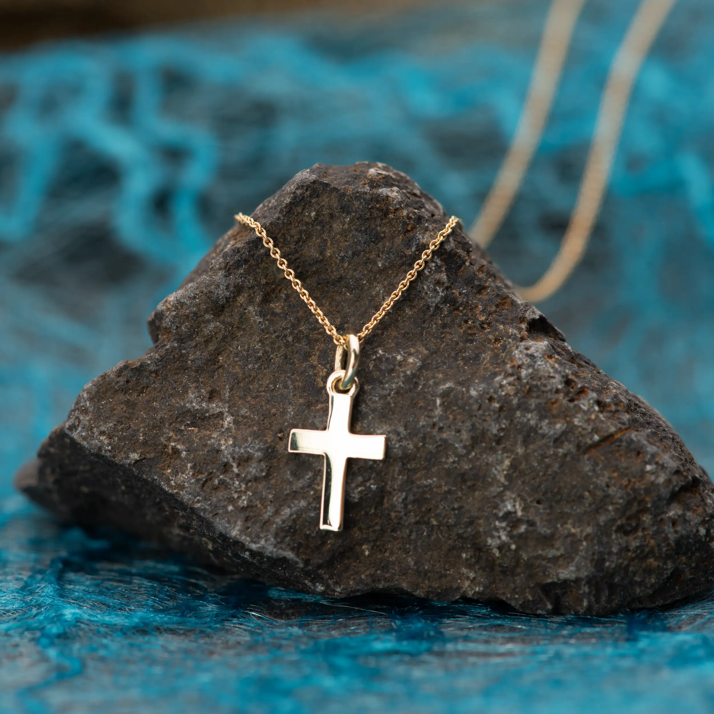 Gold Anhänger Kreuz klein - Symbole