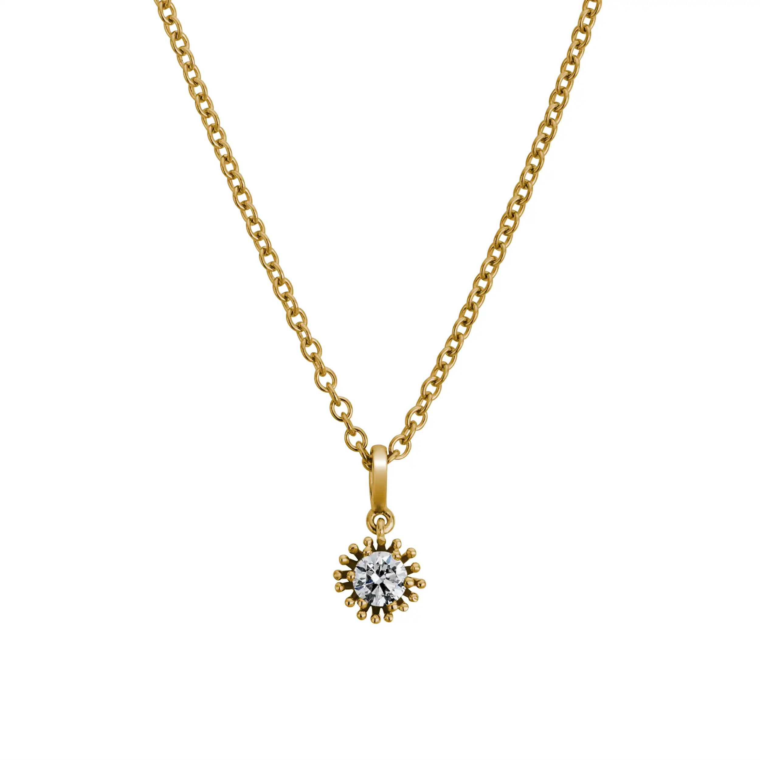 Gold Anhänger Diamant 0,25ct Runa - Floral