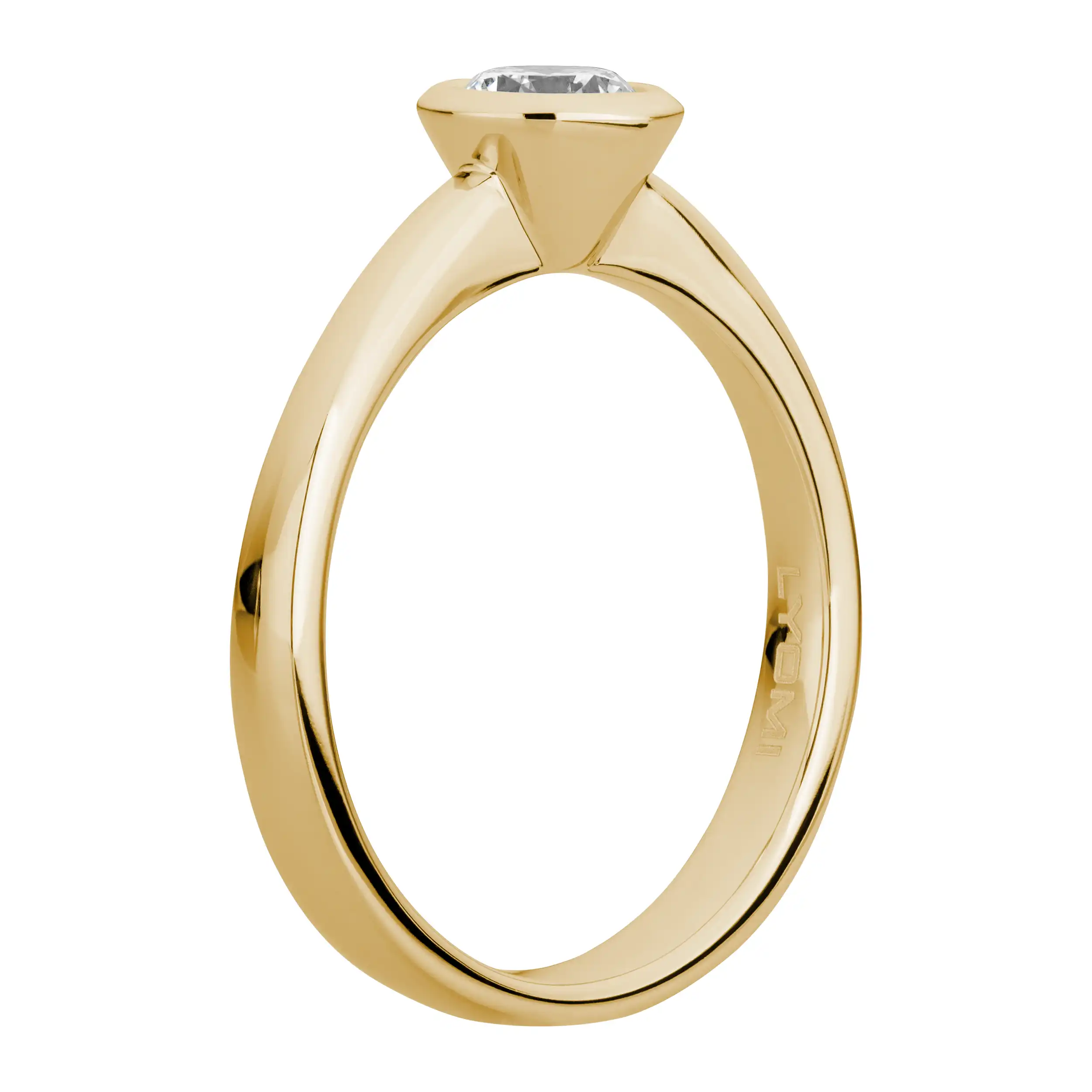 Gold Ring Diamant 0,50ct Zarge Solitär - Klassiker