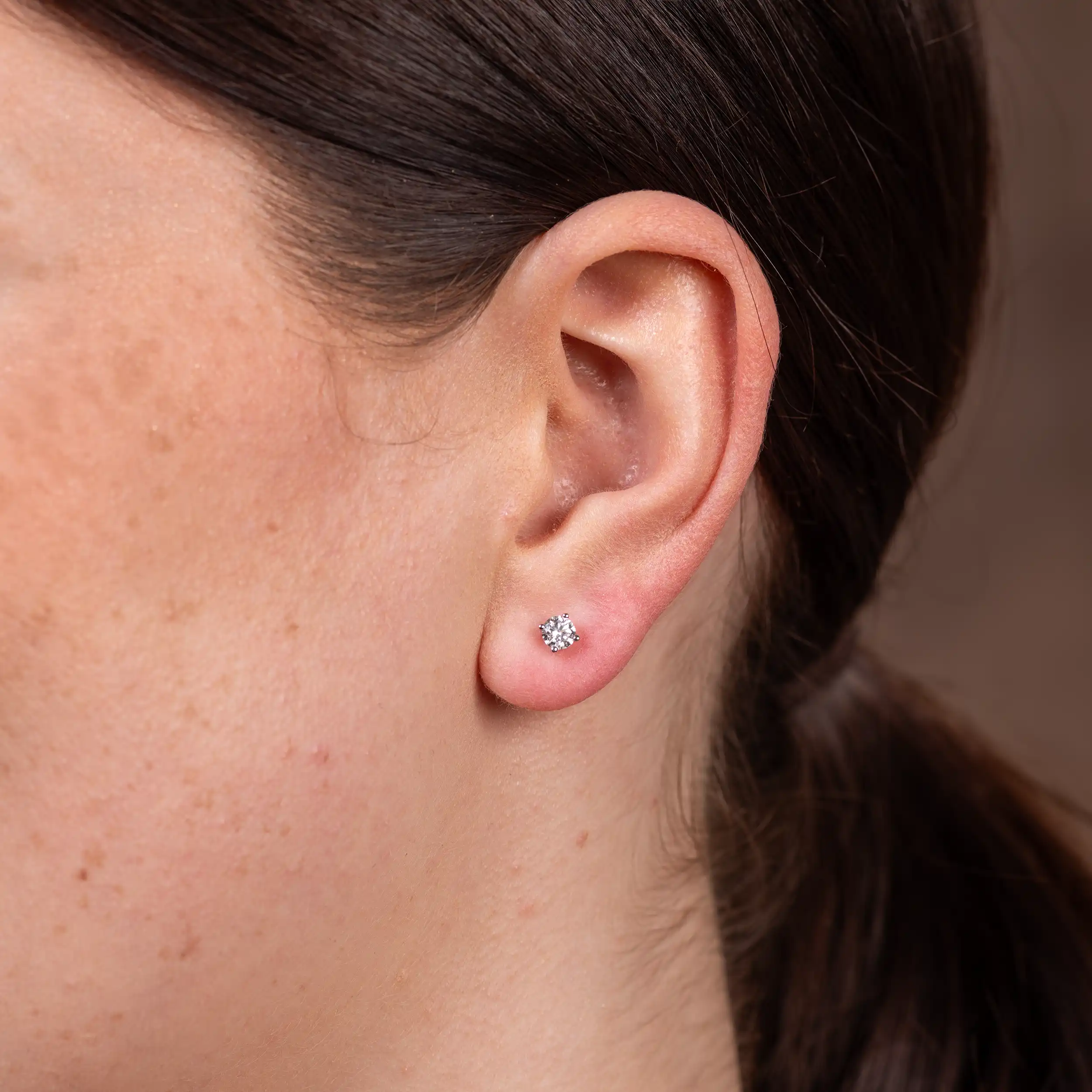 Gold Ohrschmuck Diamant 0,50ct 4er Krappenfassung Solitär - Klassiker