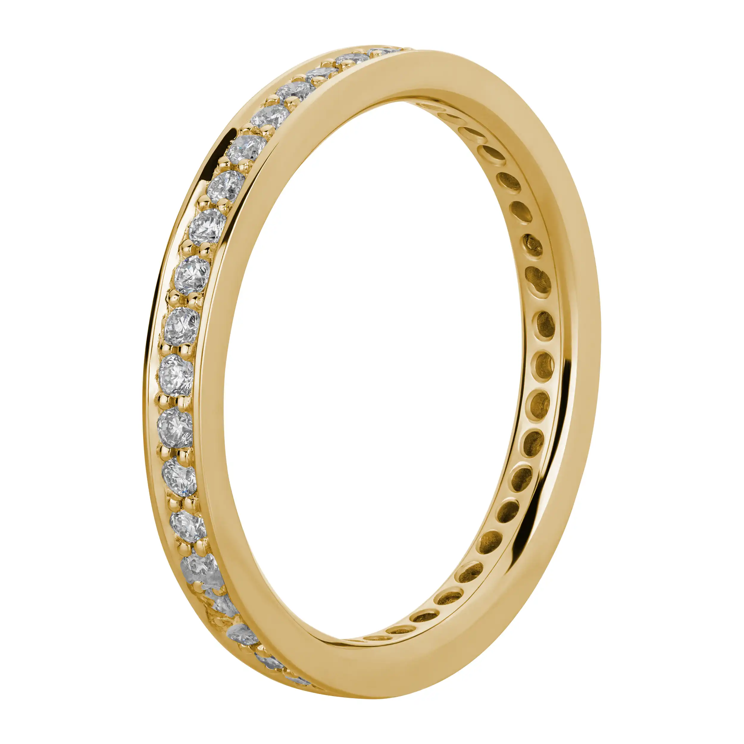 Gold Ring Diamant 0,49ct Memoire  - Klassiker