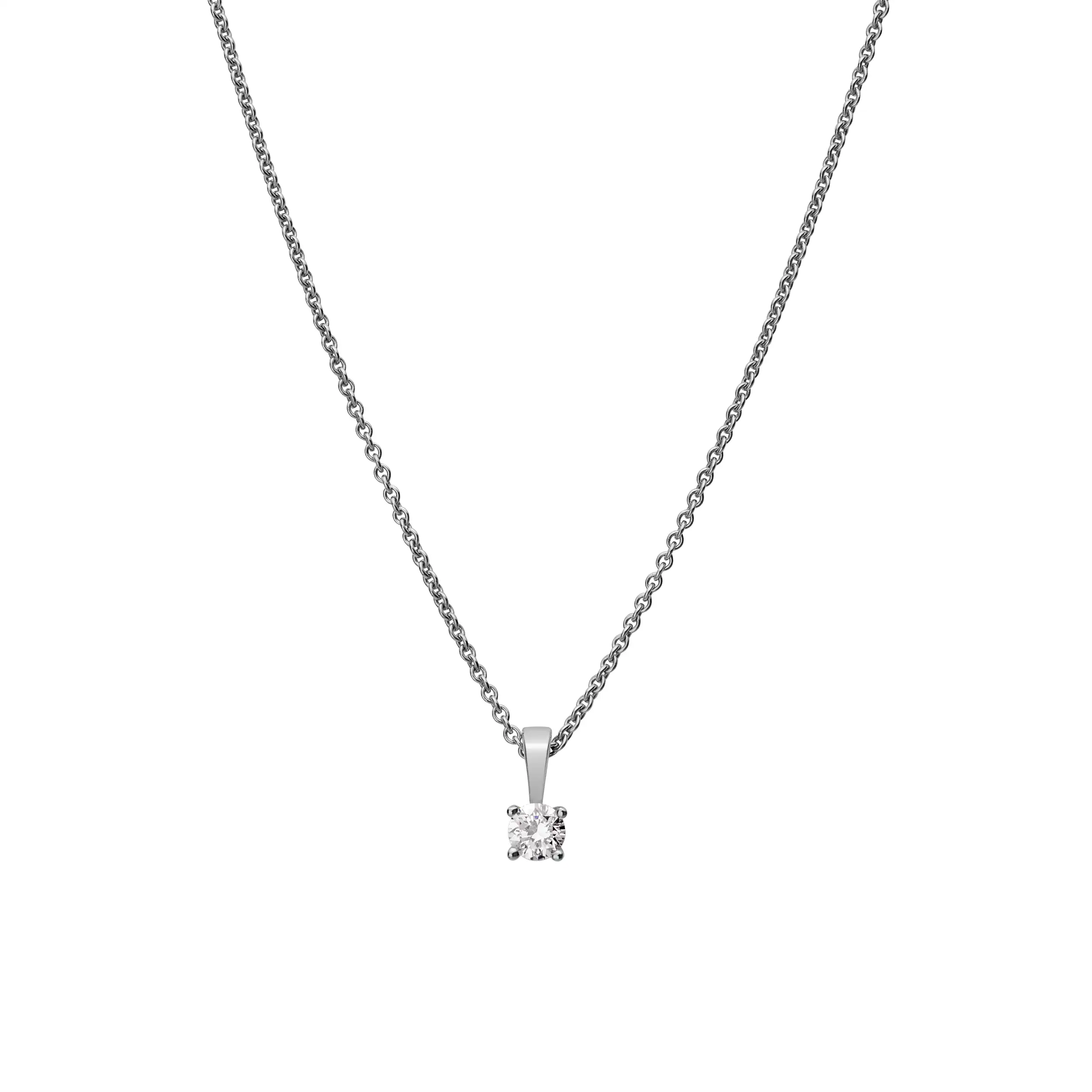 Gold Anhänger Diamant 0,20ct 4er Krappenfassung Solitär - Klassiker
