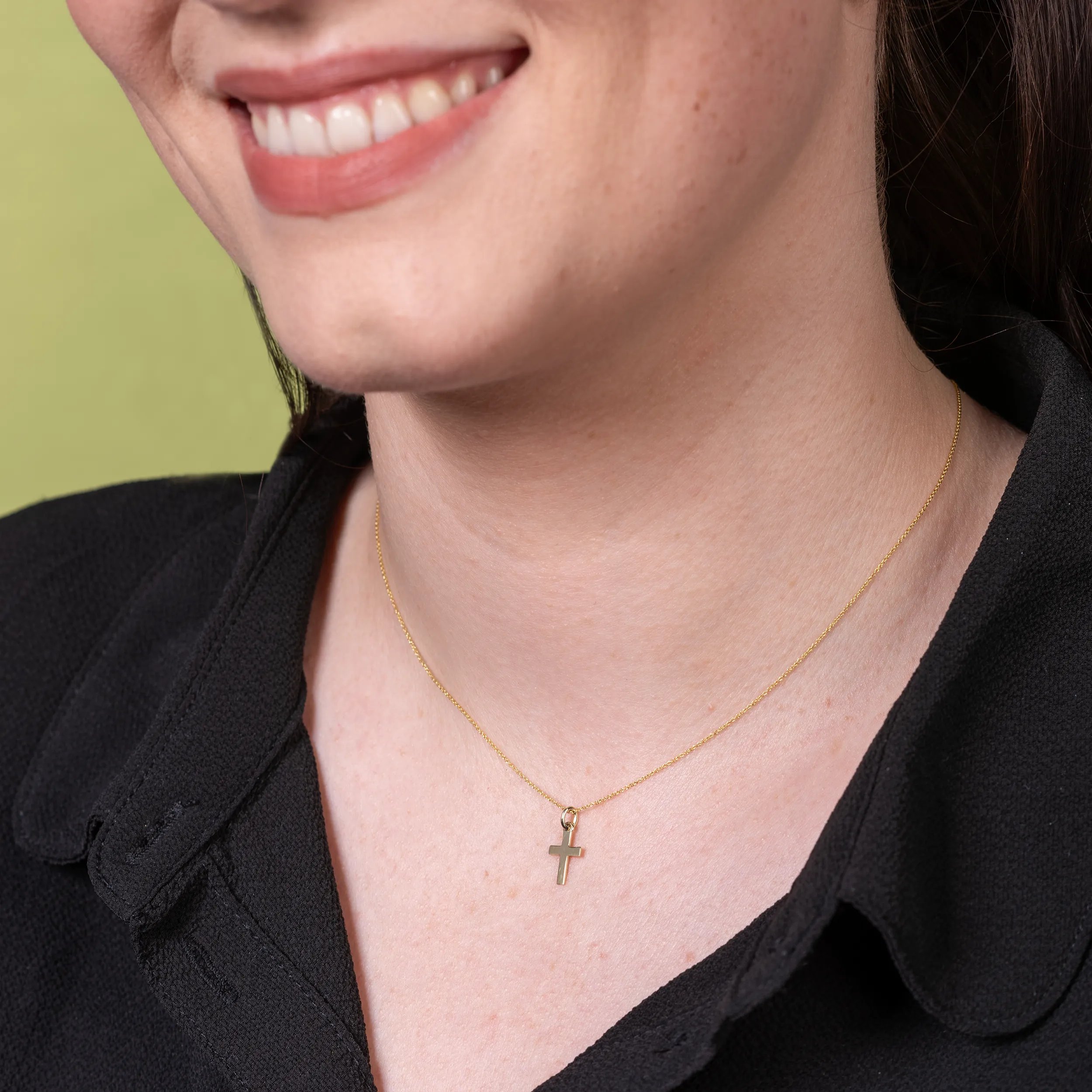 Gold Anhänger Kreuz klein - Symbole