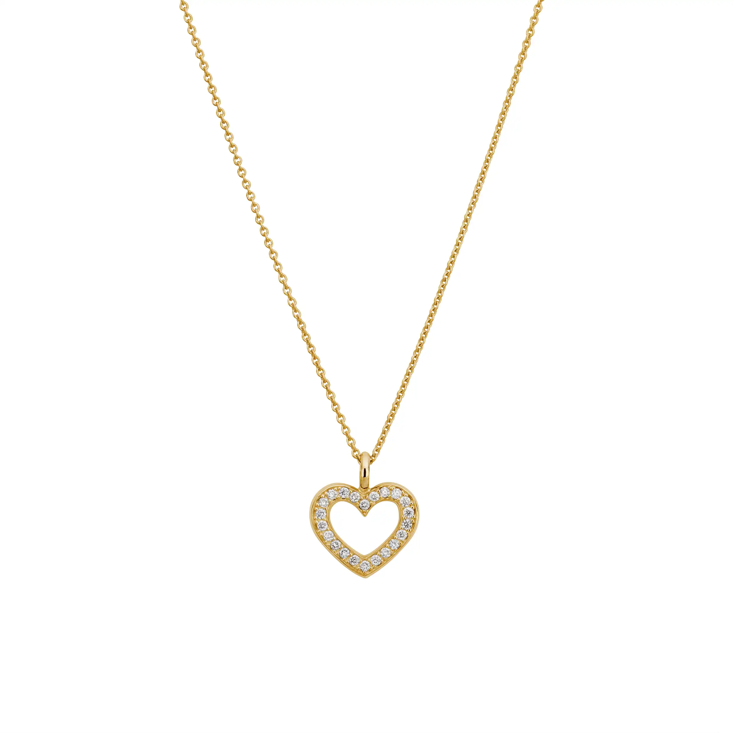 Gold Anhänger Herz Diamant 0,18ct - Symbole