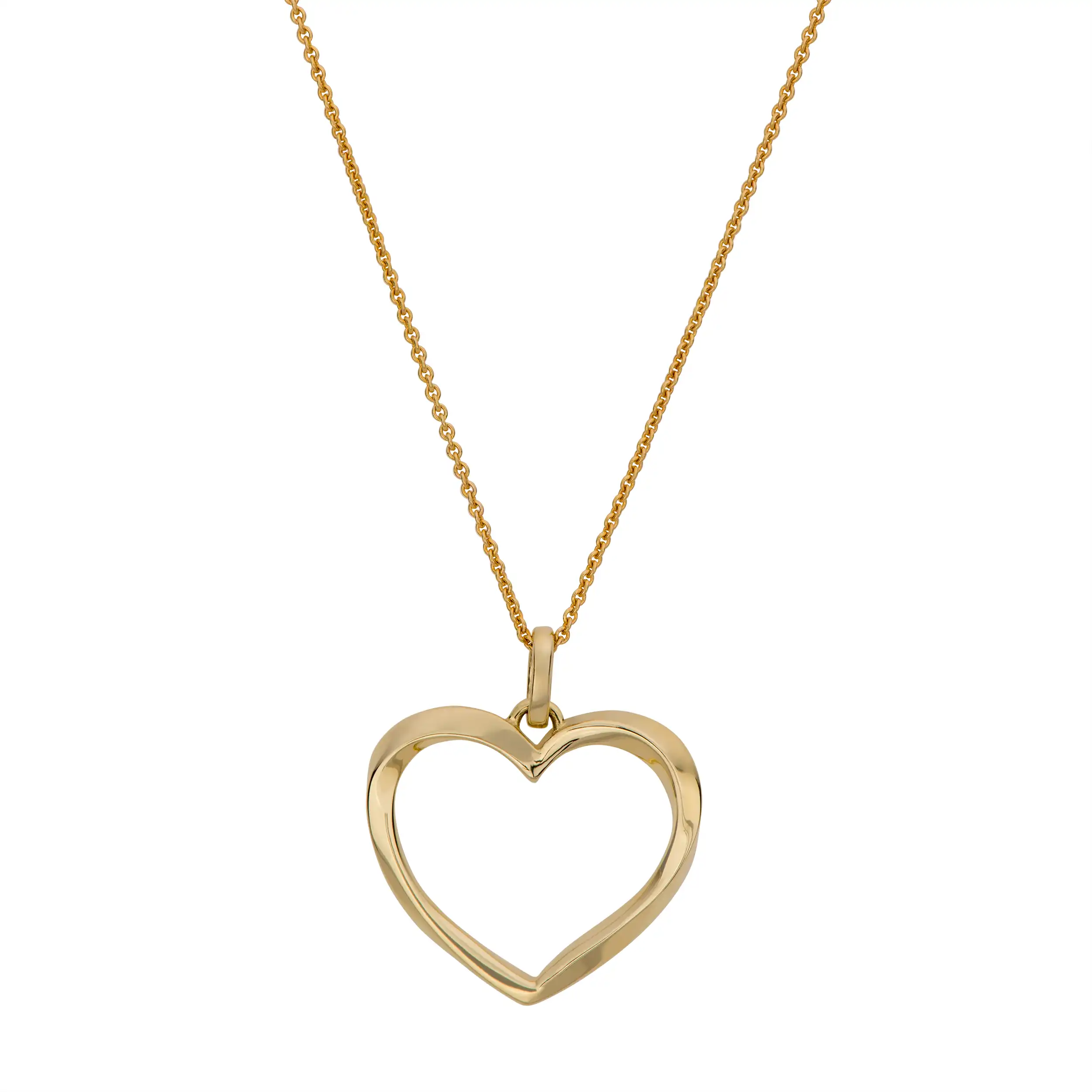 Gold Anhänger Herz gedreht - Symbole