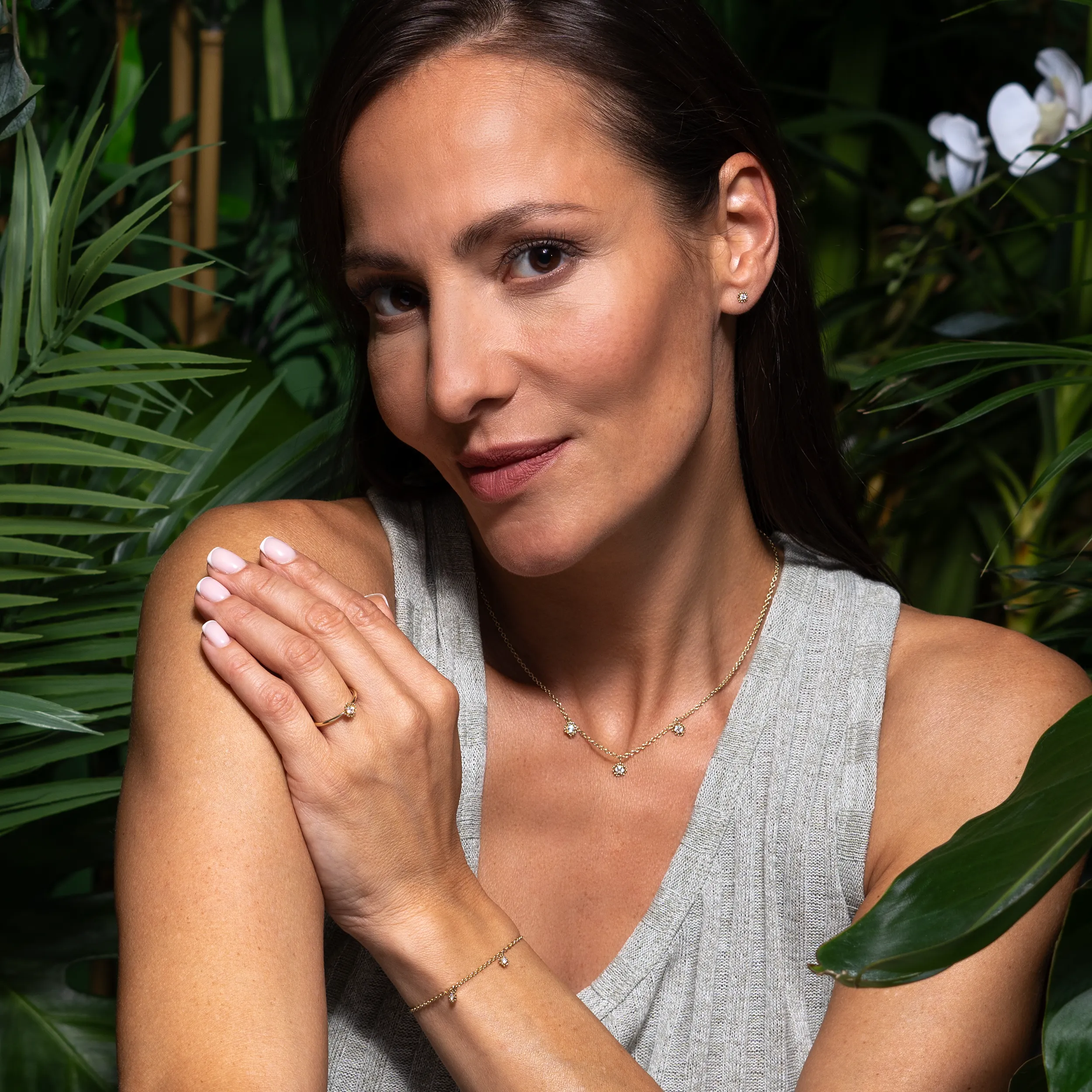 Gold Diamant Runa - Floral