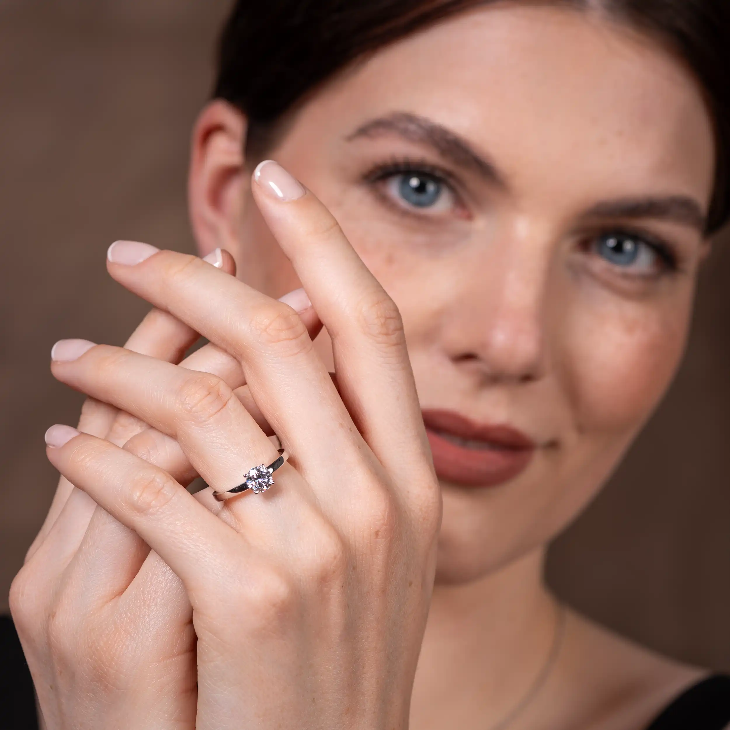 Gold Ring Diamant 1,0ct 4er Krappenfassung Solitär - Klassiker