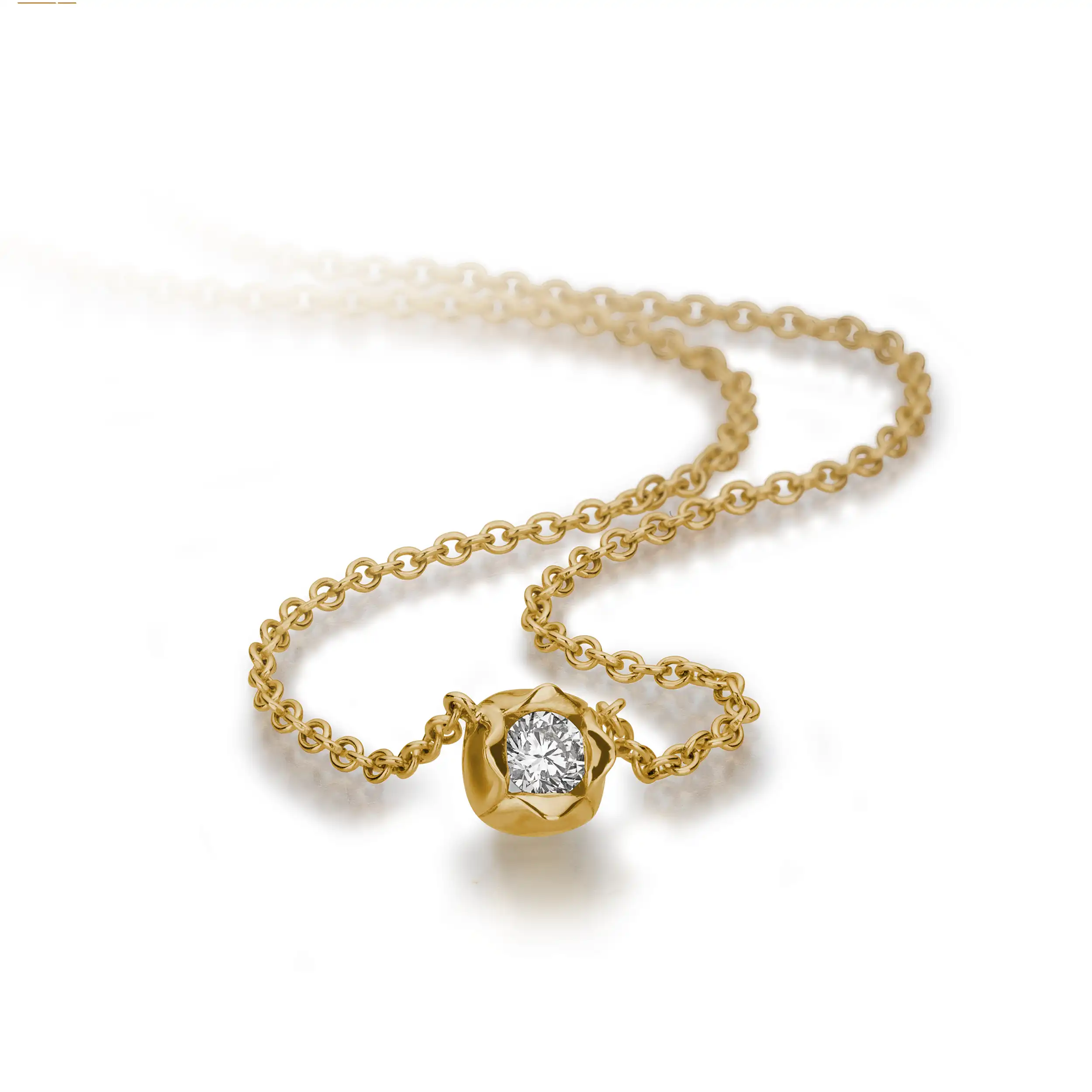 Gold Collier Diamant 0,25ct Zehra - Floral
