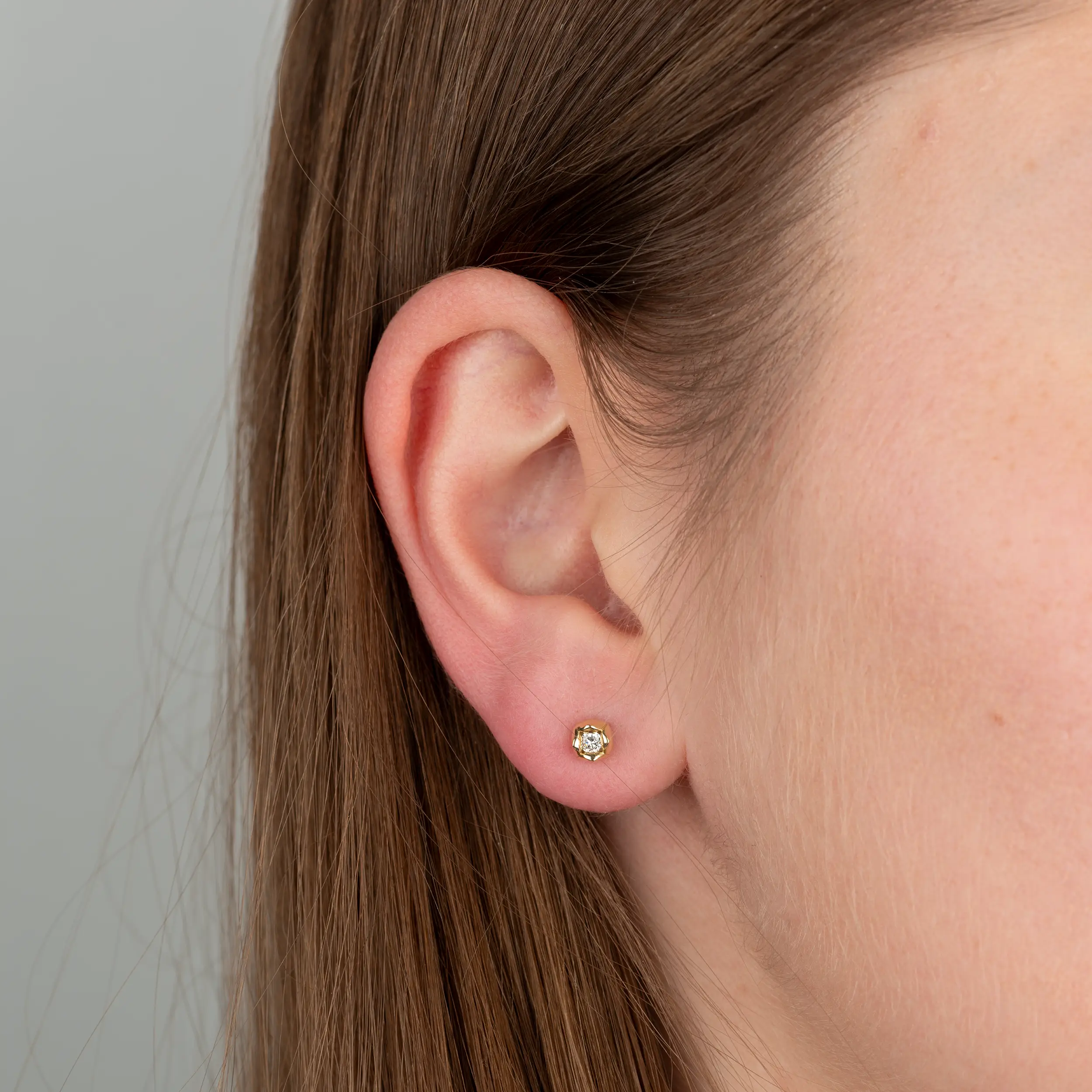 Gold Ohrschmuck Diamant 0,10ct Zehra - Floral