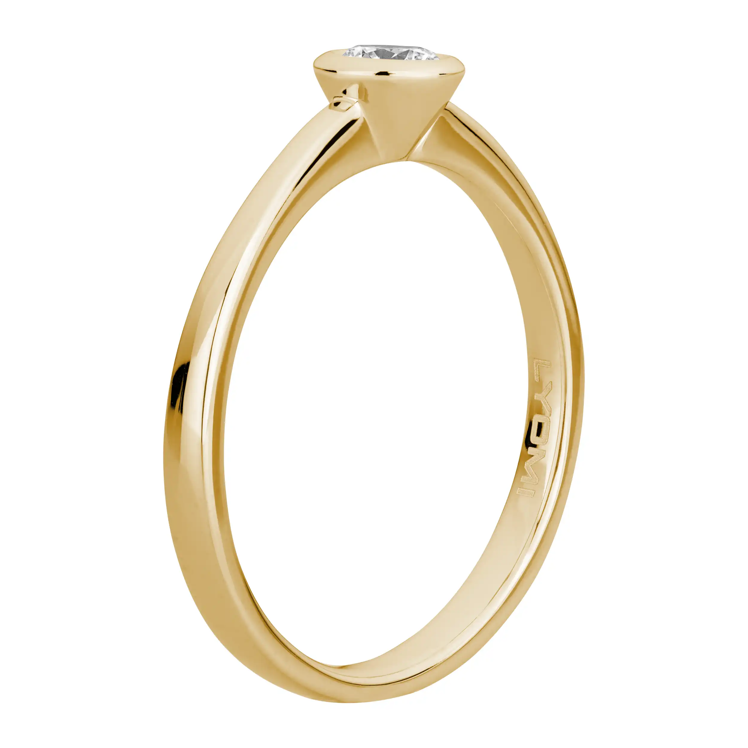 Gold Ring Diamant 0,20ct Zarge Solitär - Klassiker