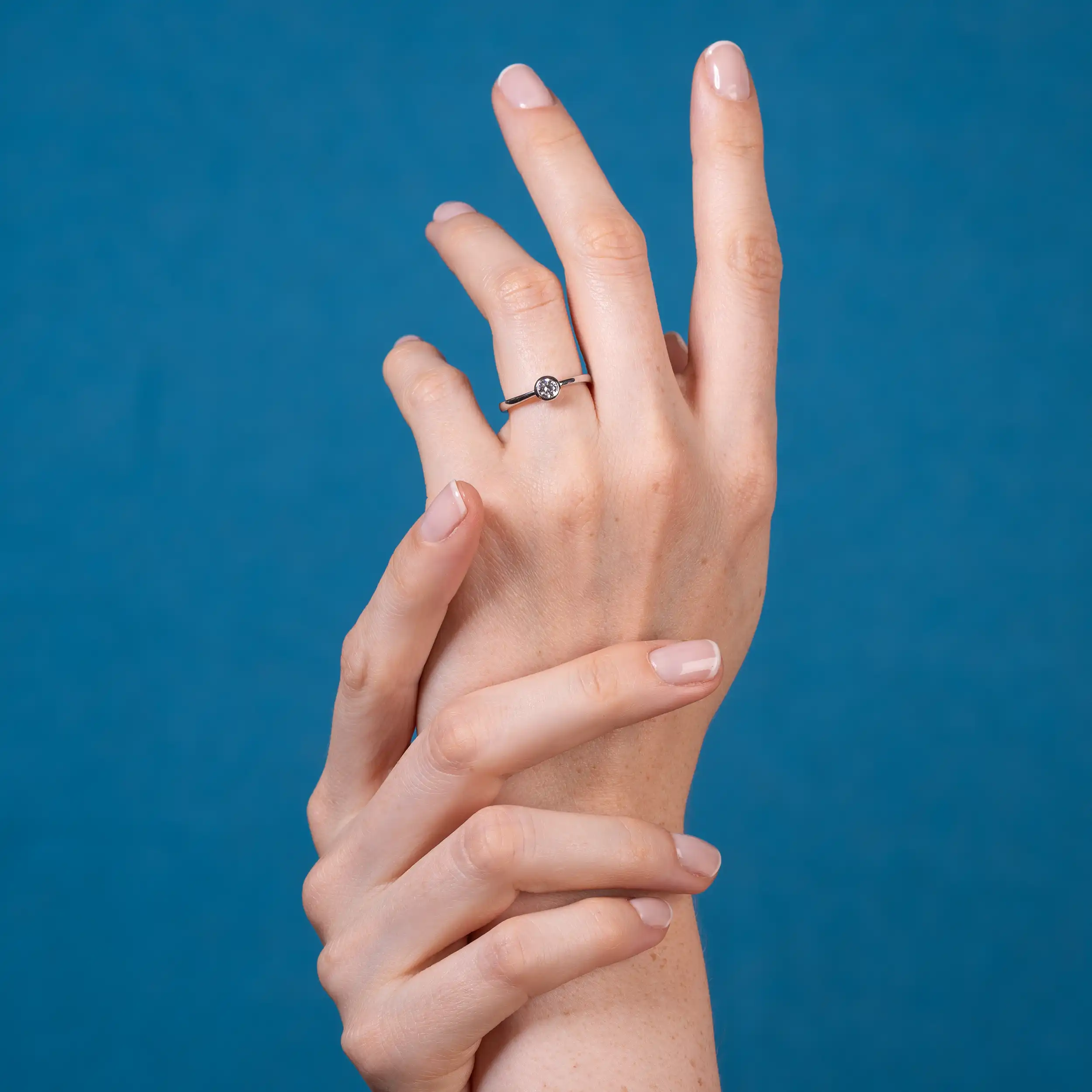 Gold Ring Diamant 0,25ct Zarge Solitär - Klassiker