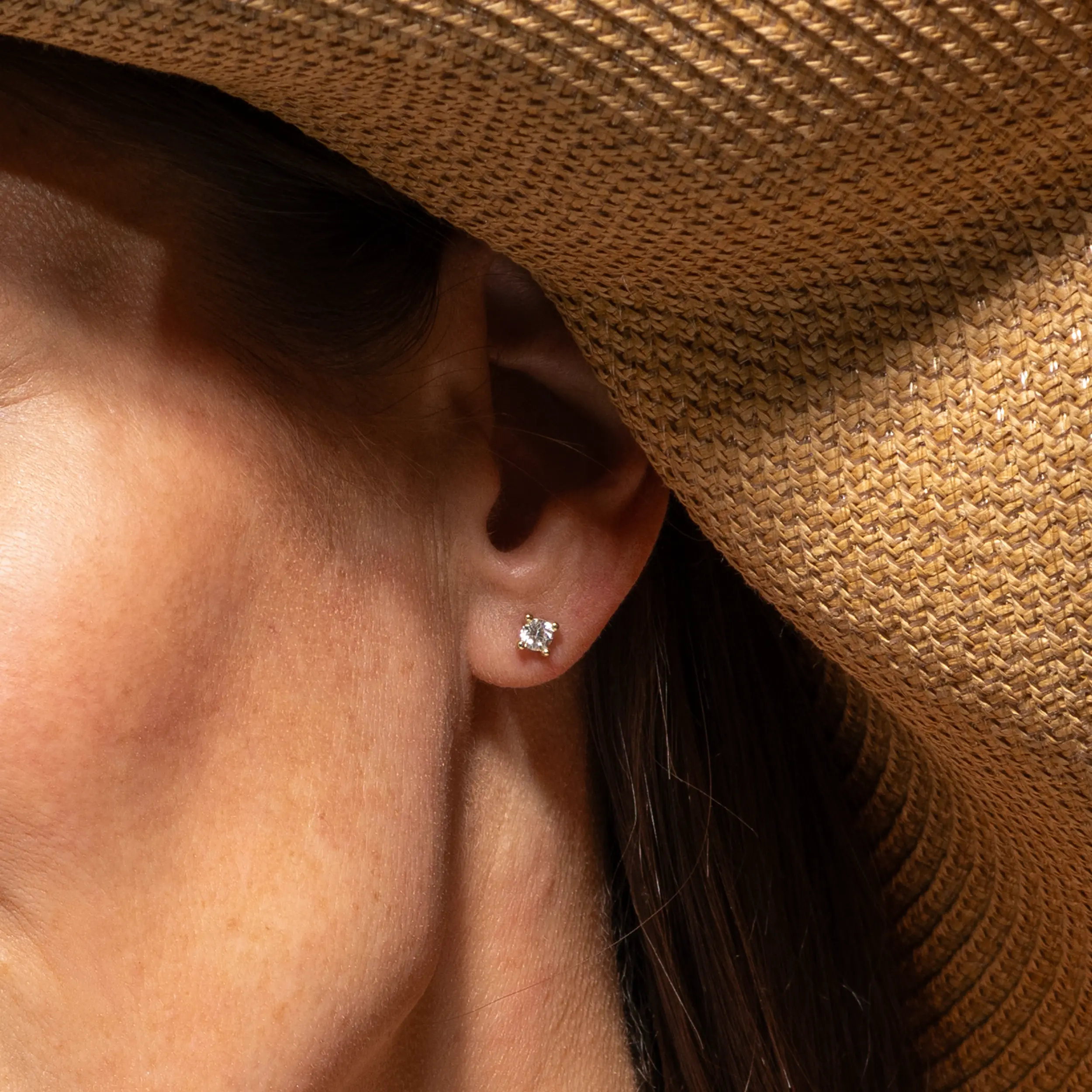 Gold Ohrschmuck Diamant 0,50ct Solitär Liana - Floral