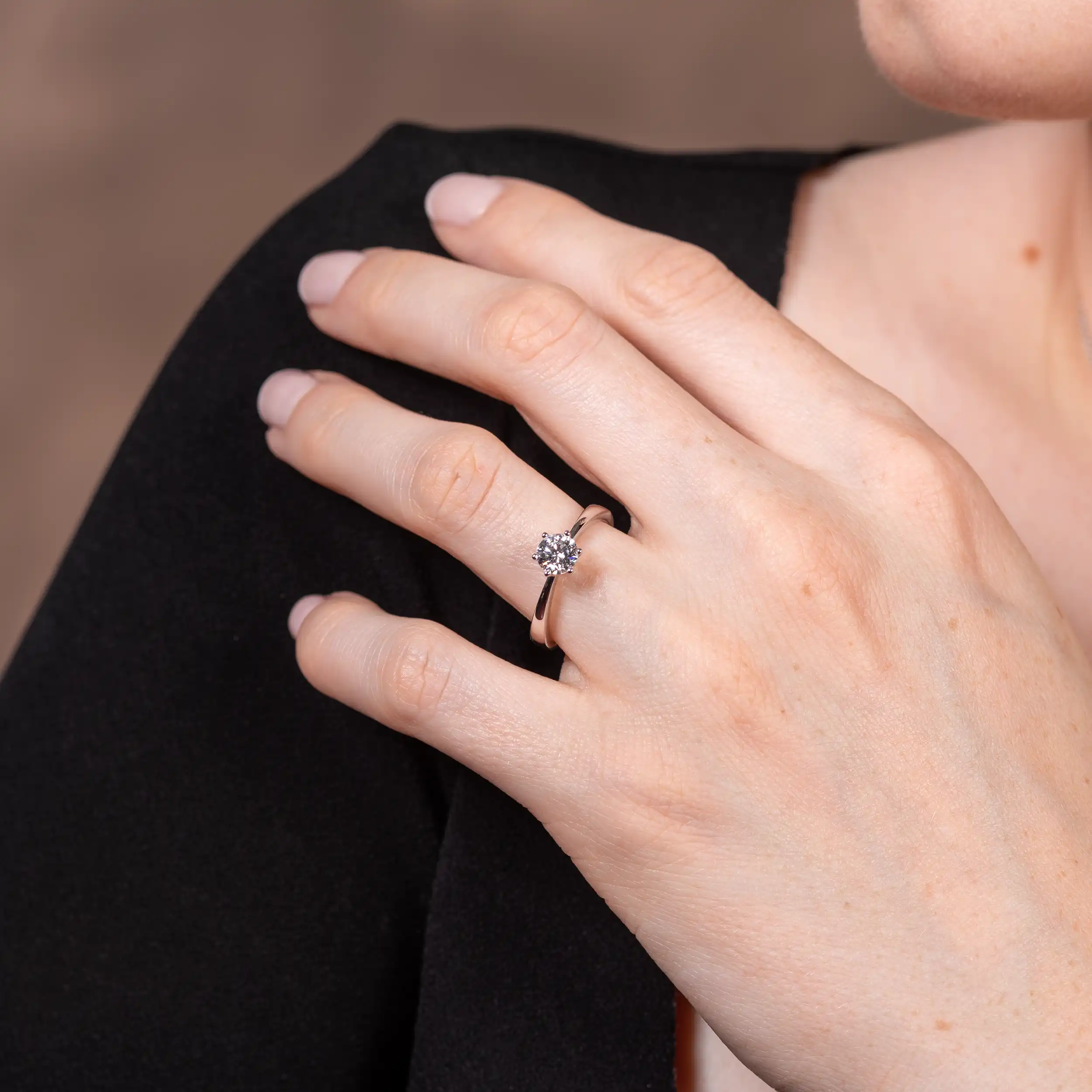 Gold Ring Diamant 0,75ct 6er Krappenfassung Solitär - Klassiker