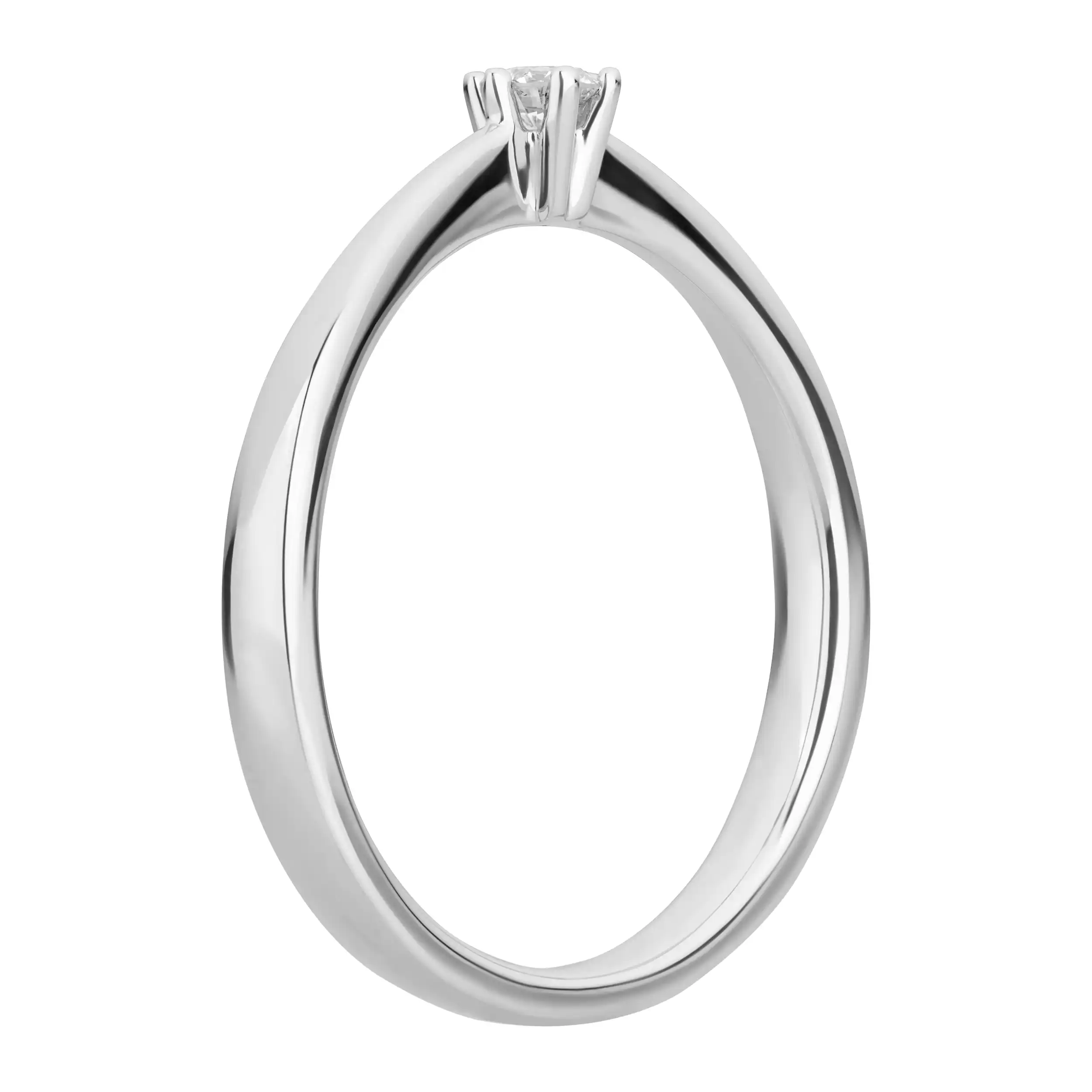 Gold Ring Diamant 0,10ct 6er Krappenfassung Solitär - Klassiker