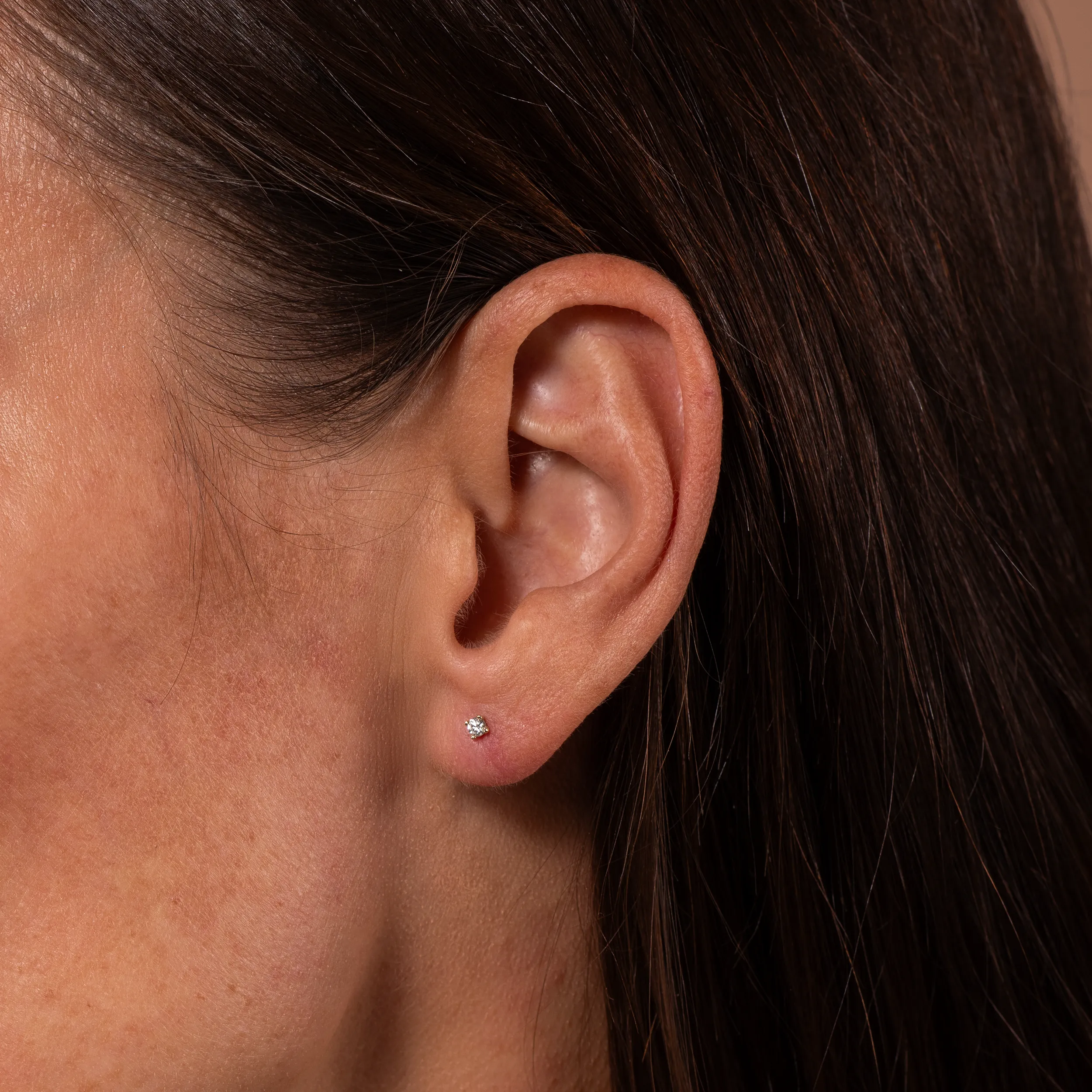 Gold Ohrschmuck Diamant 0,10ct 4er Krappenfassung Solitär - Klassiker