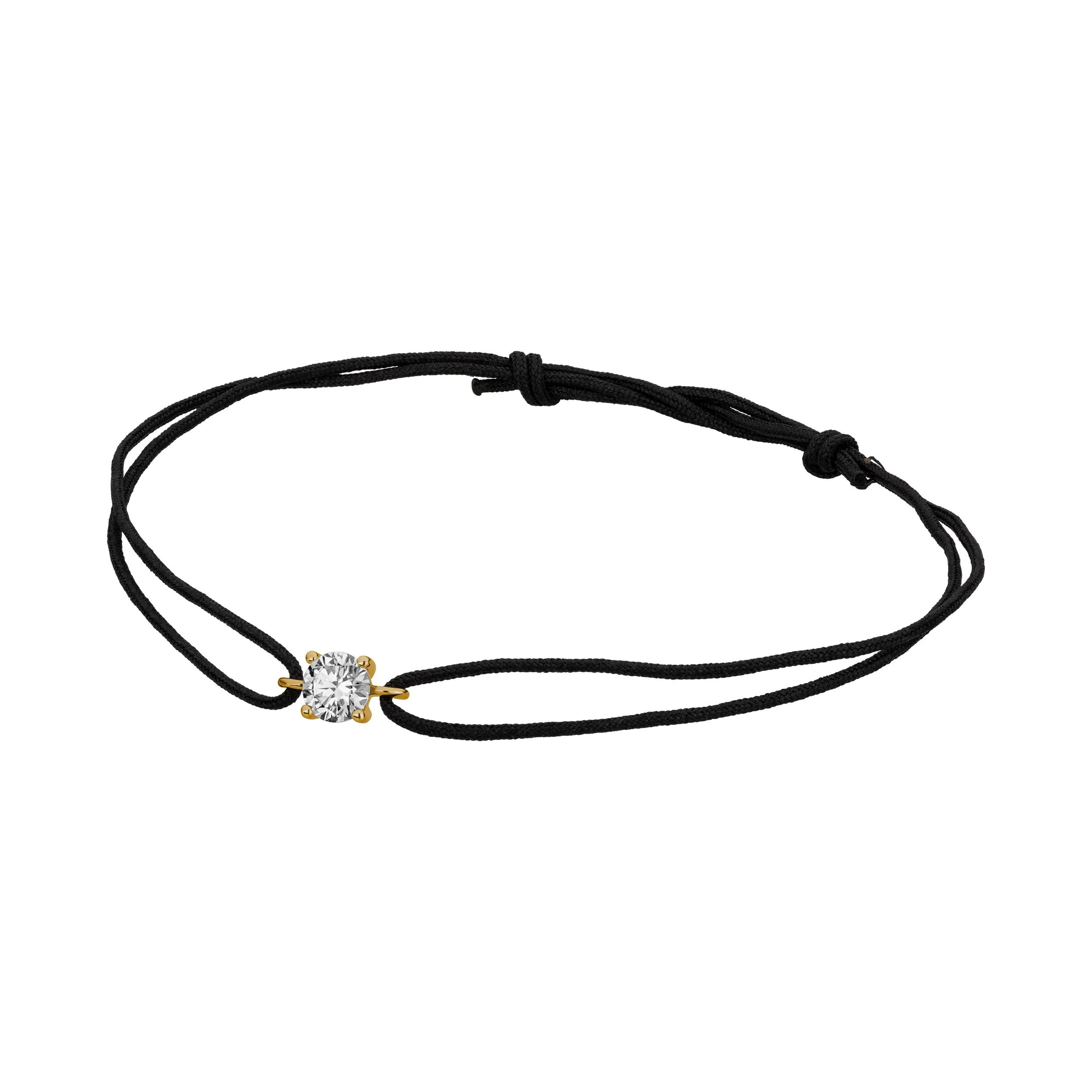 Diamant-Armband Solitär – Brillant am Textilband