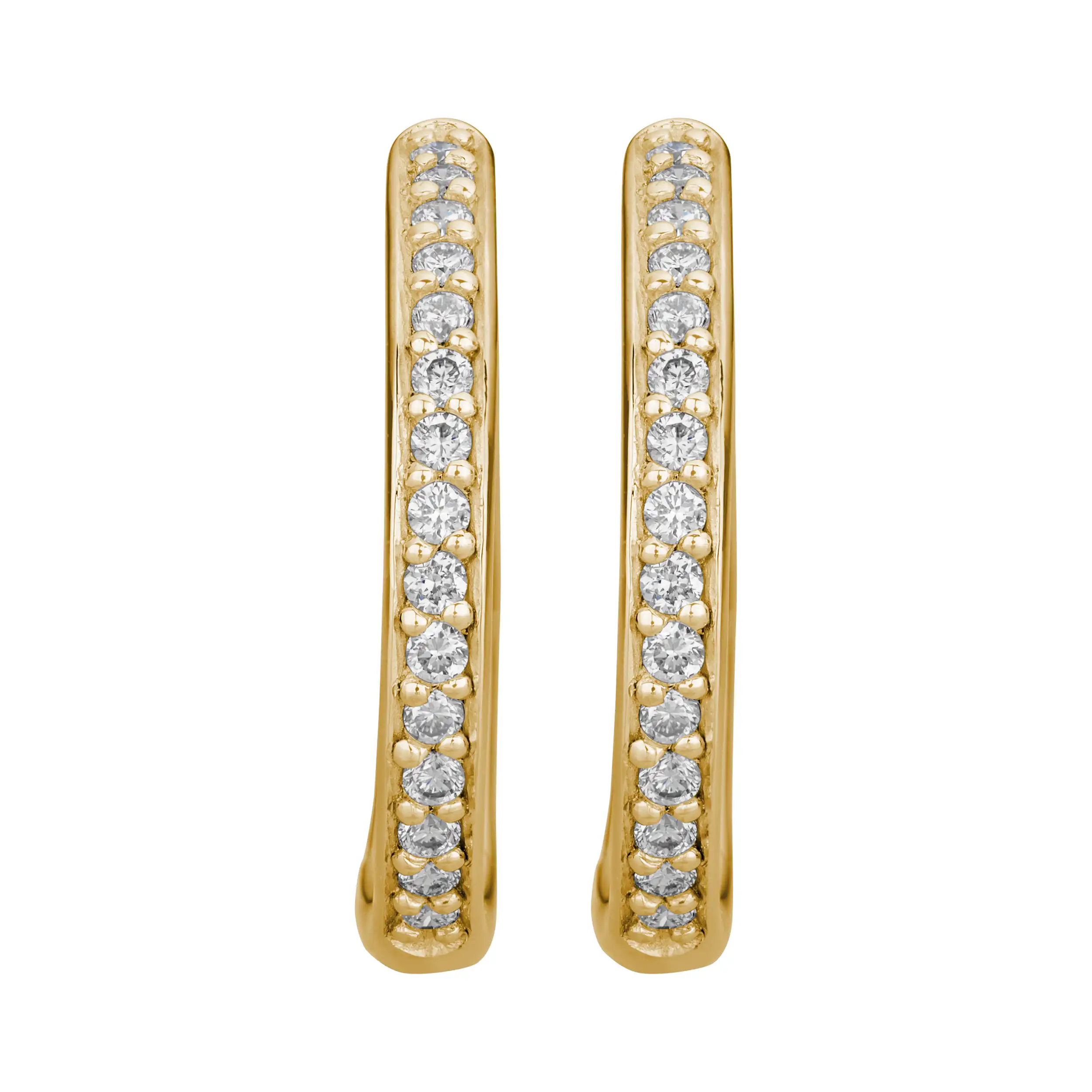 Gold Ohrschmuck Creolen Diamant 0,19ct - Klassiker